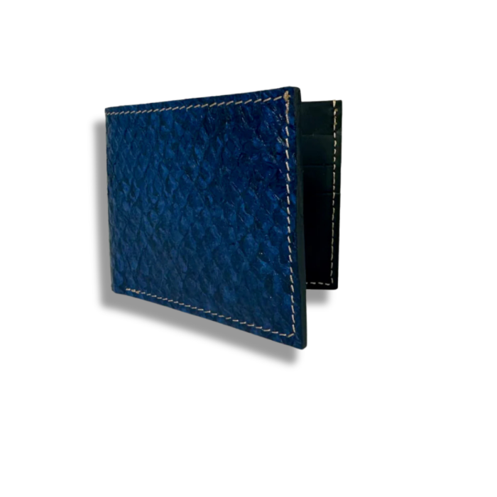 Blue Standard Fish Leather Wallet