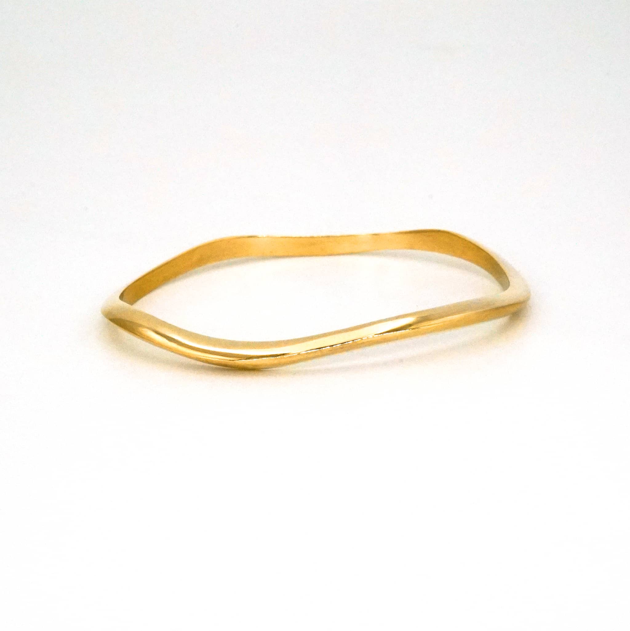Miji Brass Irregular Curve Bangle