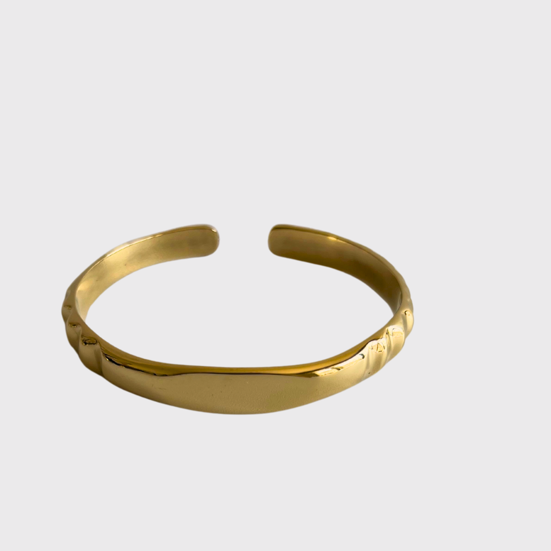 Brass Signet Cuff Bracelet for Men and Women - Jana