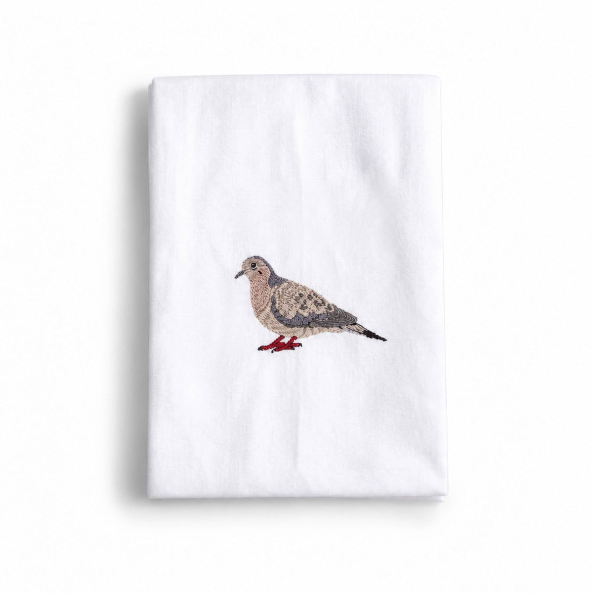 Dove Embroidered Cotton Cloth Napkins, Handmade Set