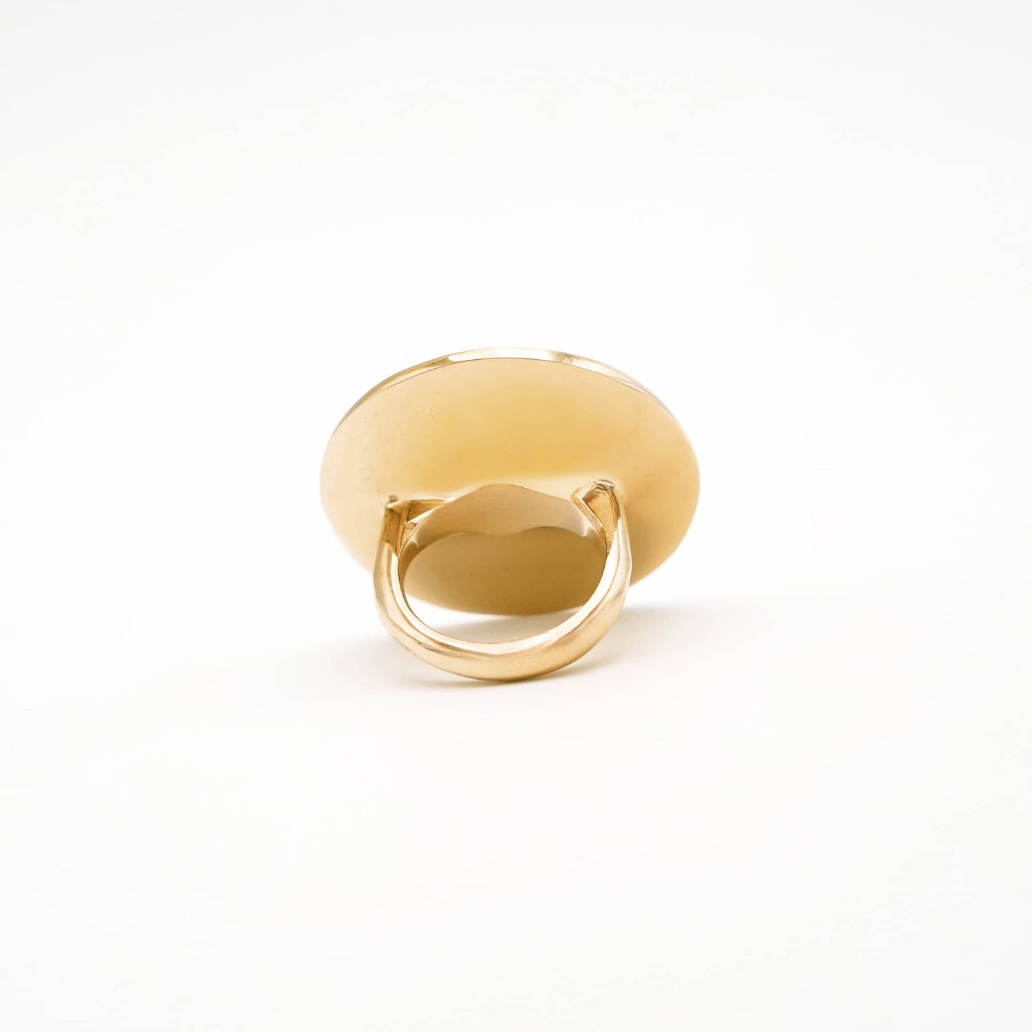 Mwanzo Circular Large Disc Ring Brass