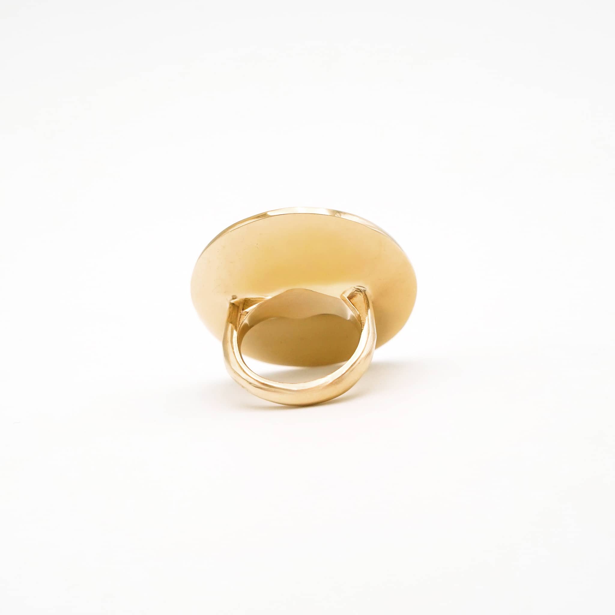 Mwanzo Circular Large Disc Ring Brass