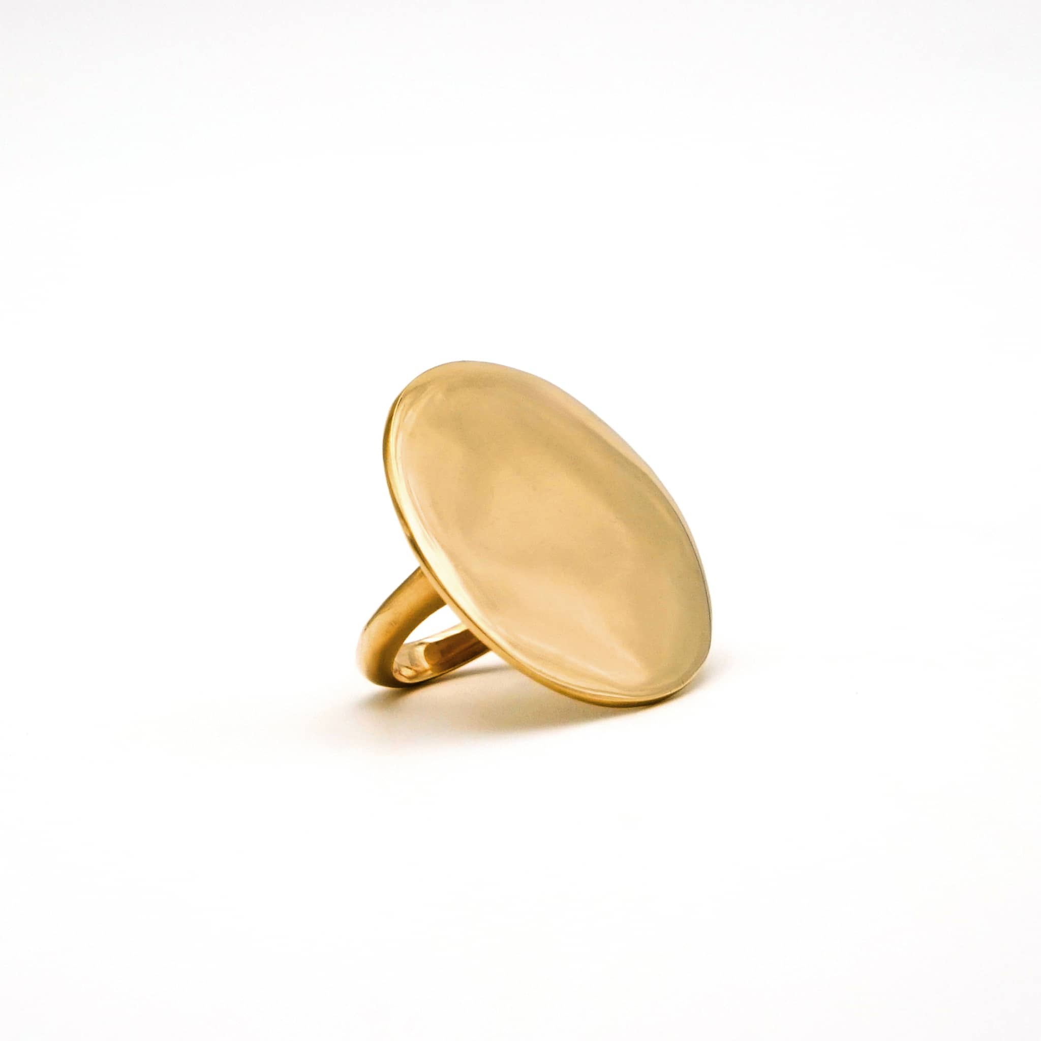 Mwanzo Circular Large Disc Ring Brass