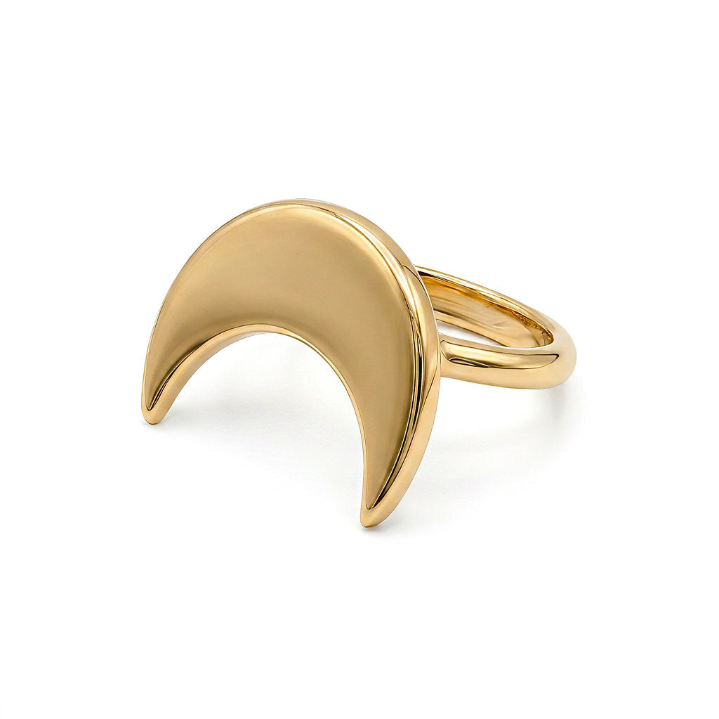 Smooth Crescent Moon Ring | Mwenzi - EcoDunia