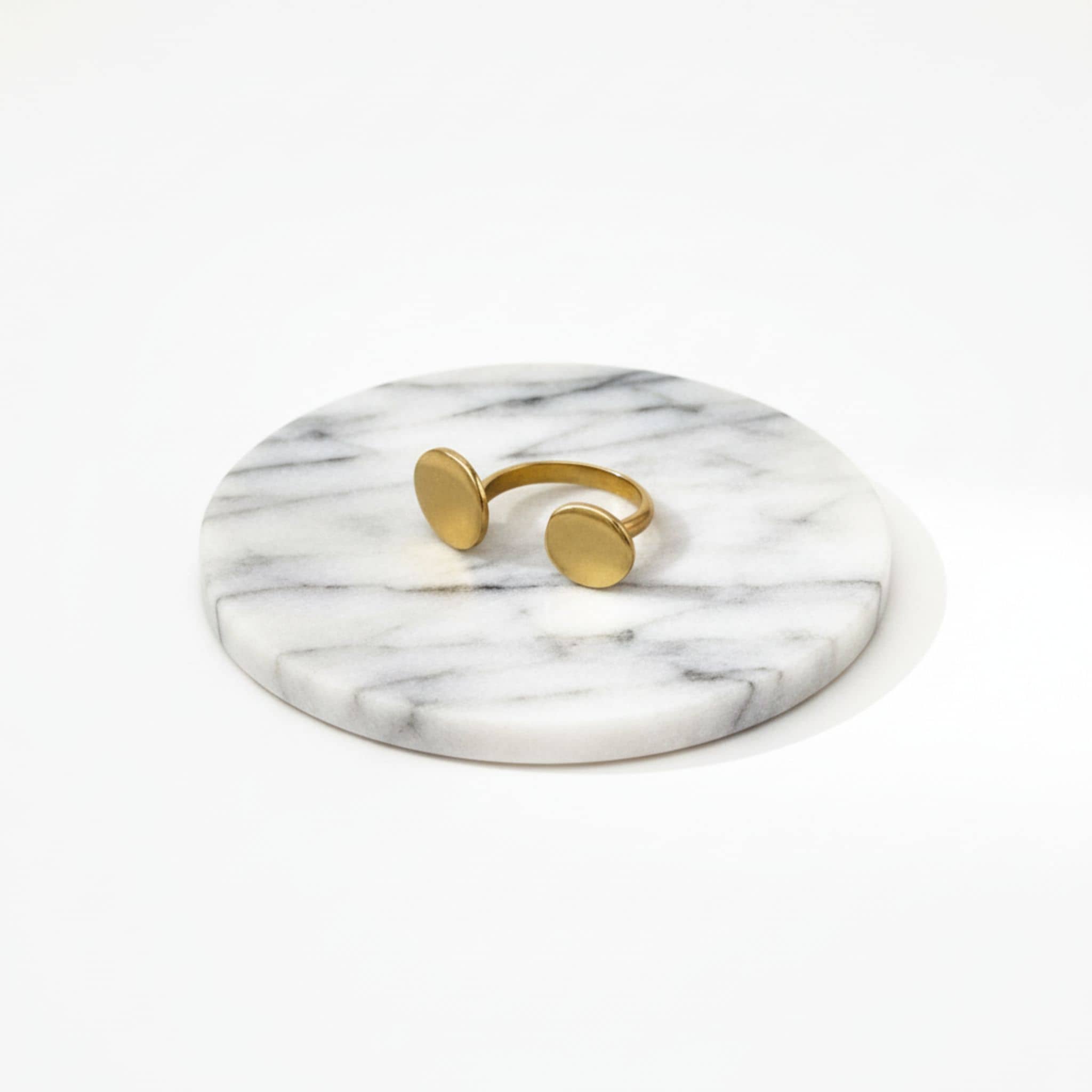 Nala Adjustable Double Disc Ring