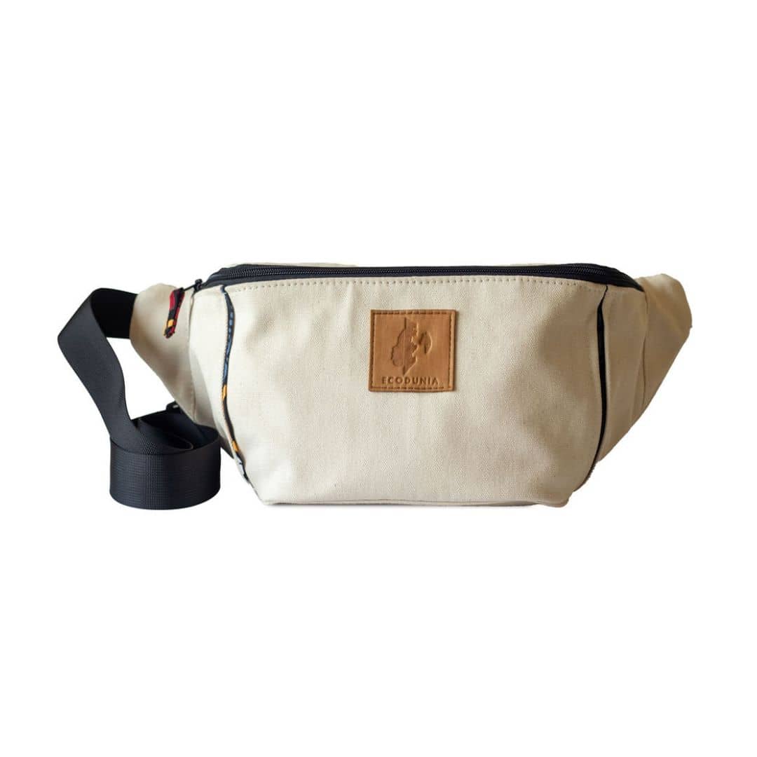 Crossbody Large Fanny Pack - Canvas Waist Bag