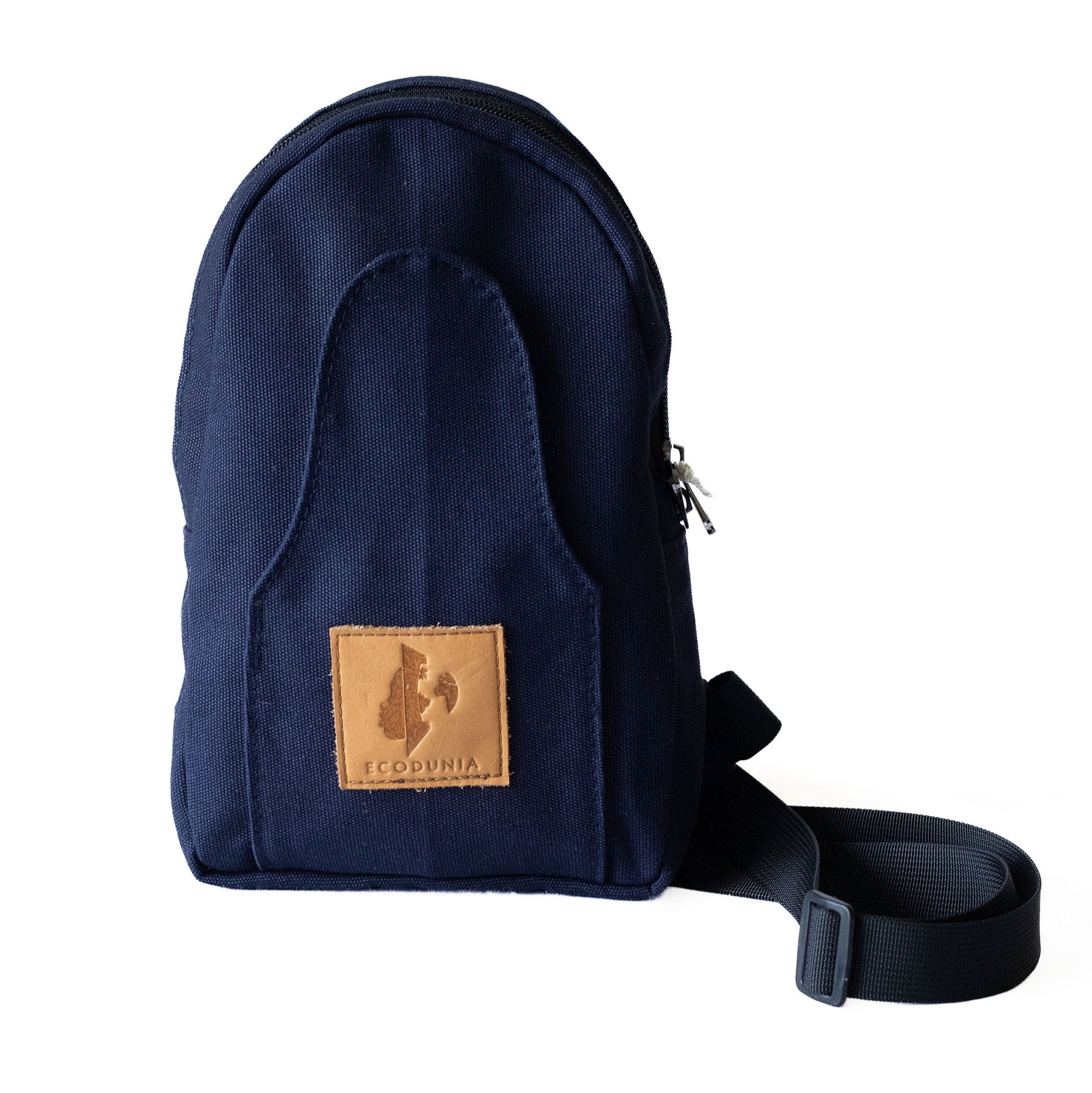 Buru navy blue canvas sling bag crossbody wear