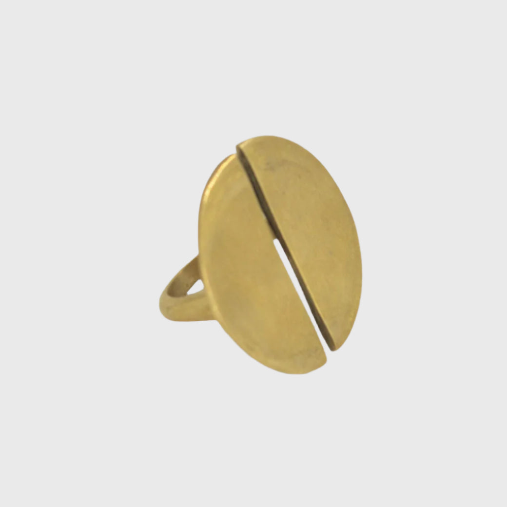 Brass Half Moons Ring for Women - Imba