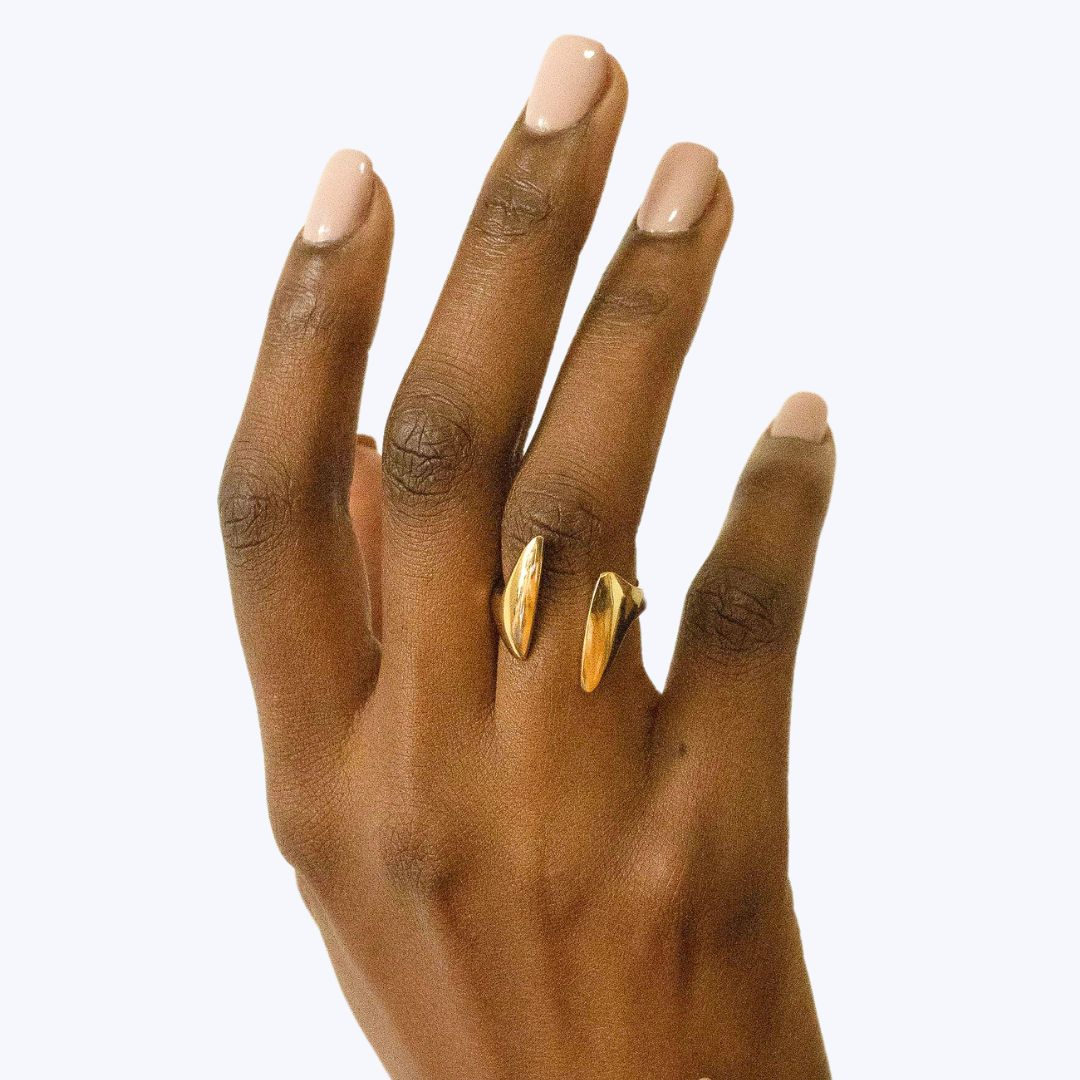 Open Adjustable Brass Ring - Umbo