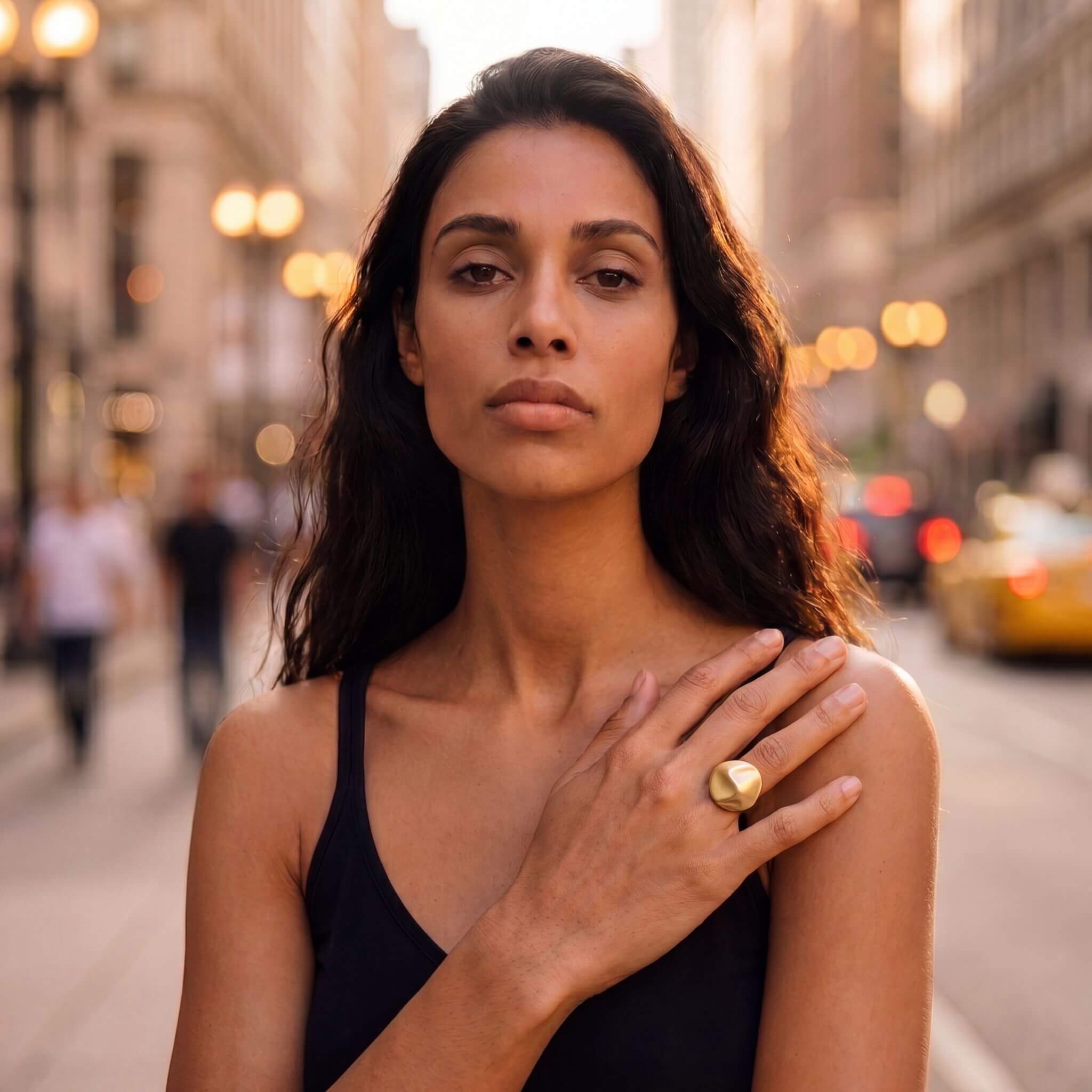 Organic Brass Statement Ring | Kivu