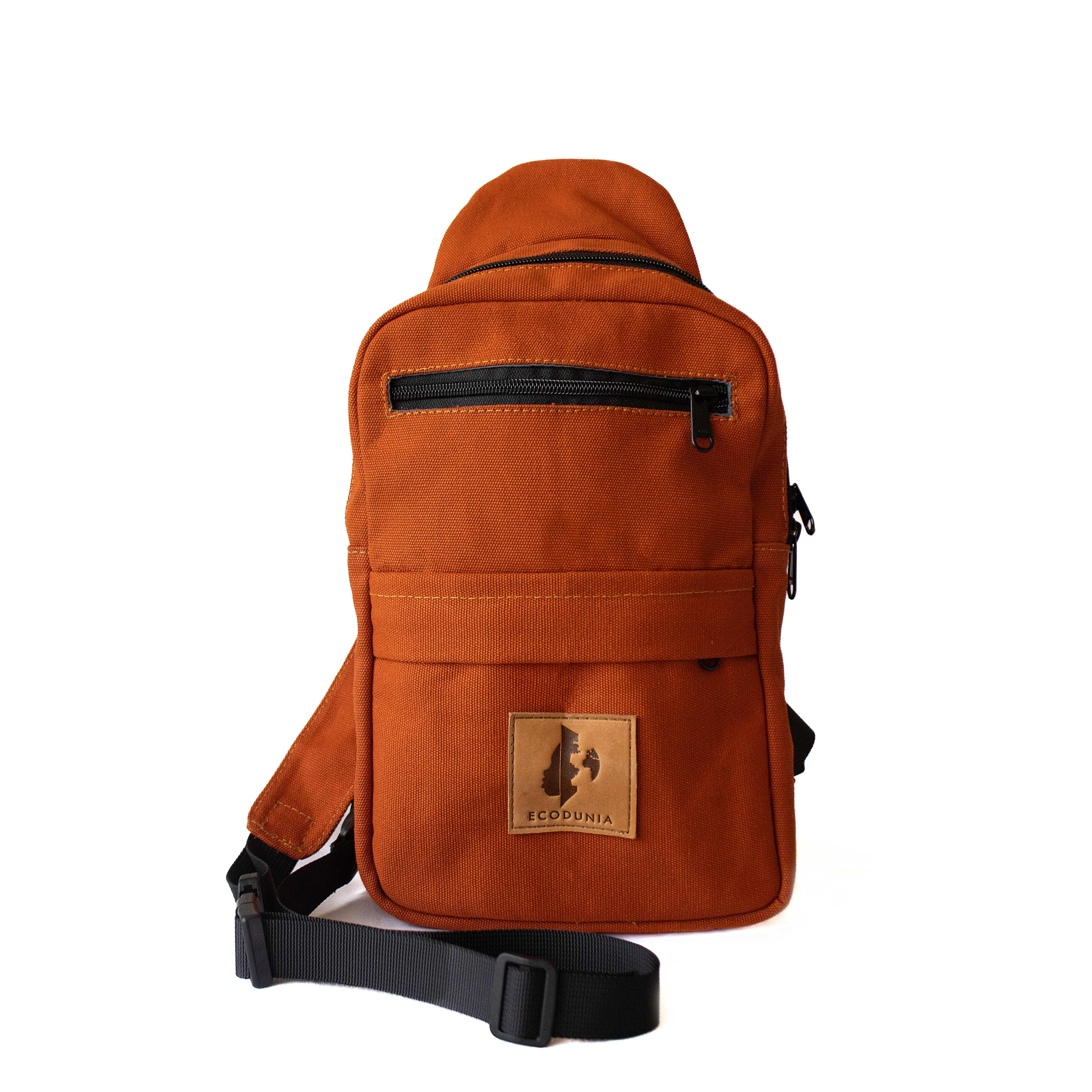 Umoja rust canvas outdoor crossbody sling bag