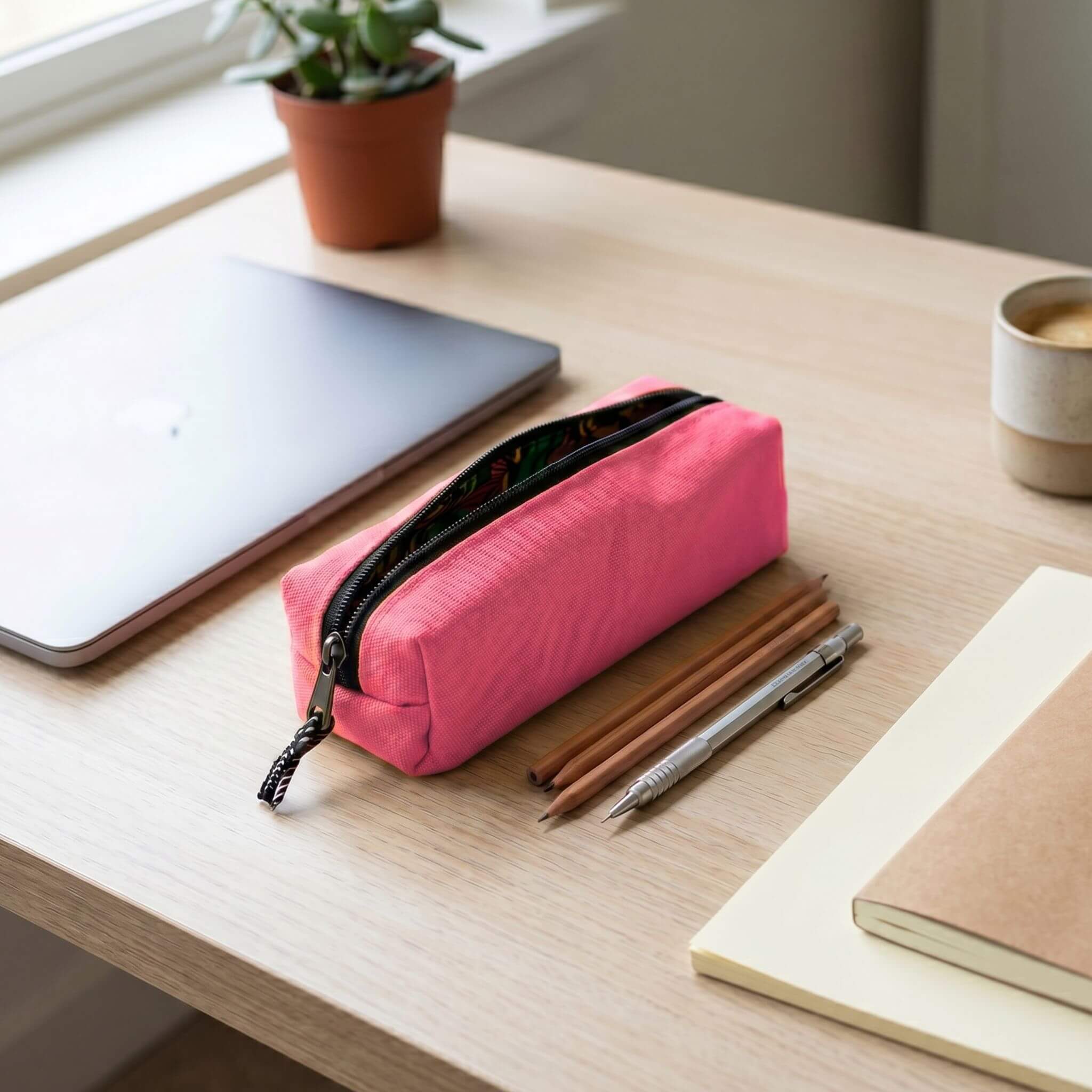 Pencil Pouch Zipper Bag – Fair Trade Cotton Canvas Pencil Case - EcoDunia