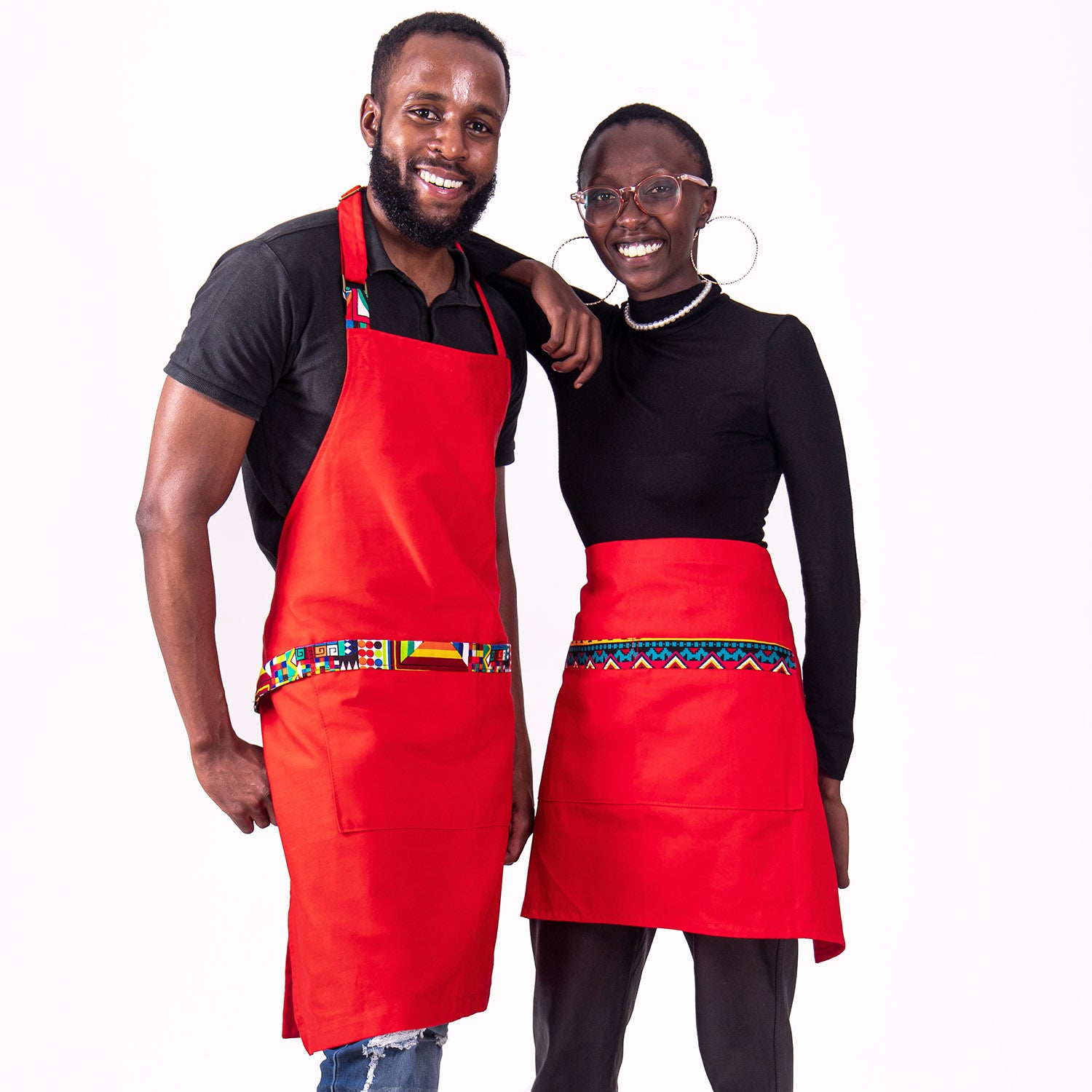 Kitchen Half Apron with Pockets Unisex | Waist Apron – Jikoni