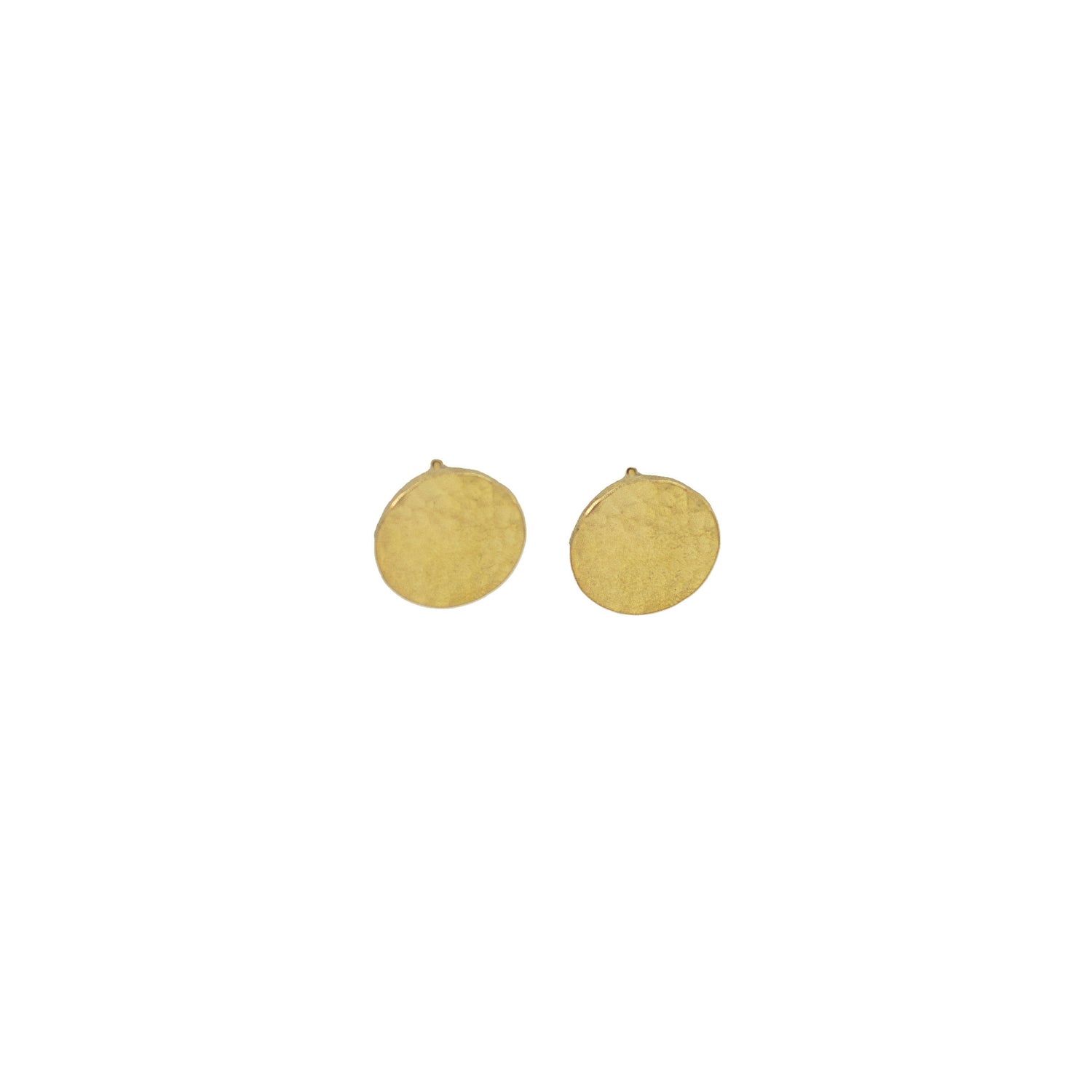 Poa Brass Stud Earrings for Men and Women