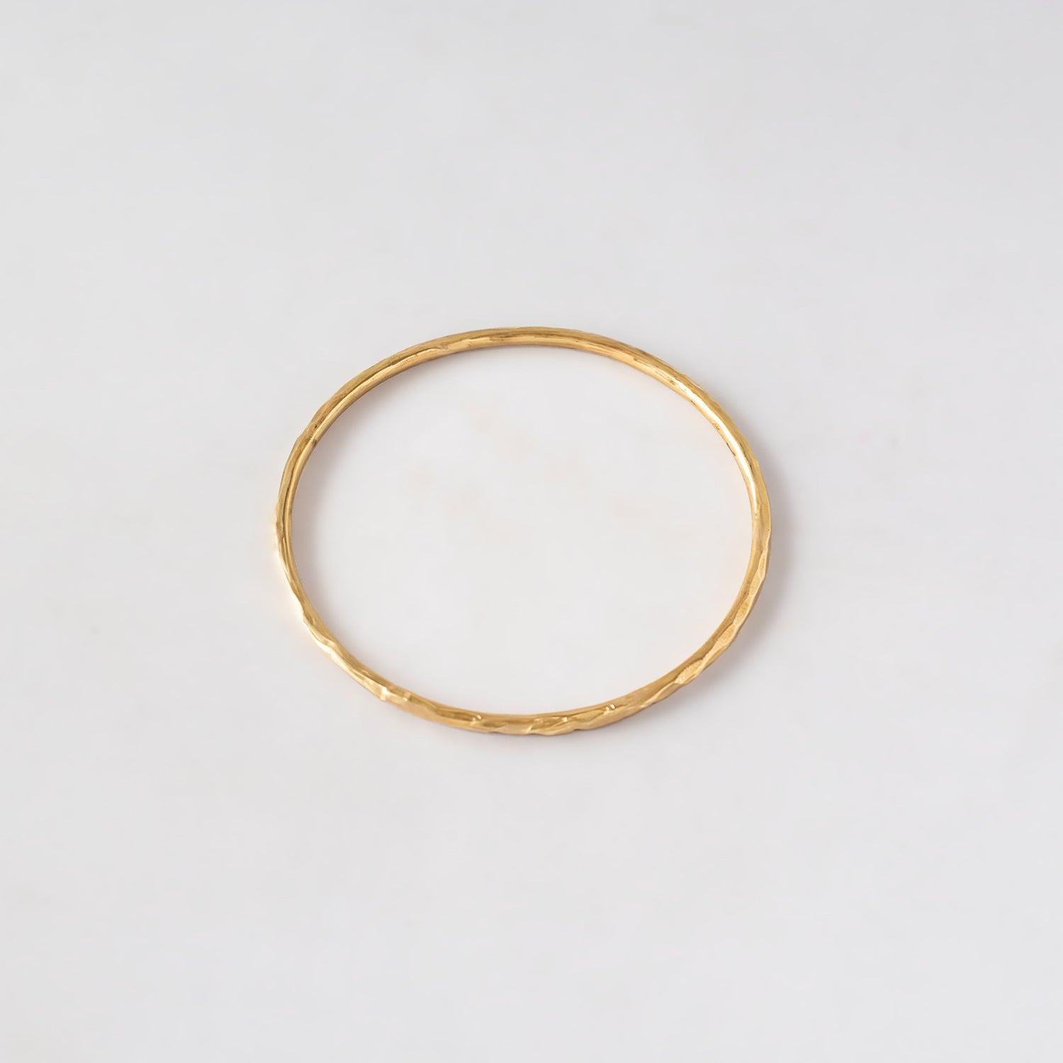 Thin Circular Textured Brass Bangle for Women - Raha