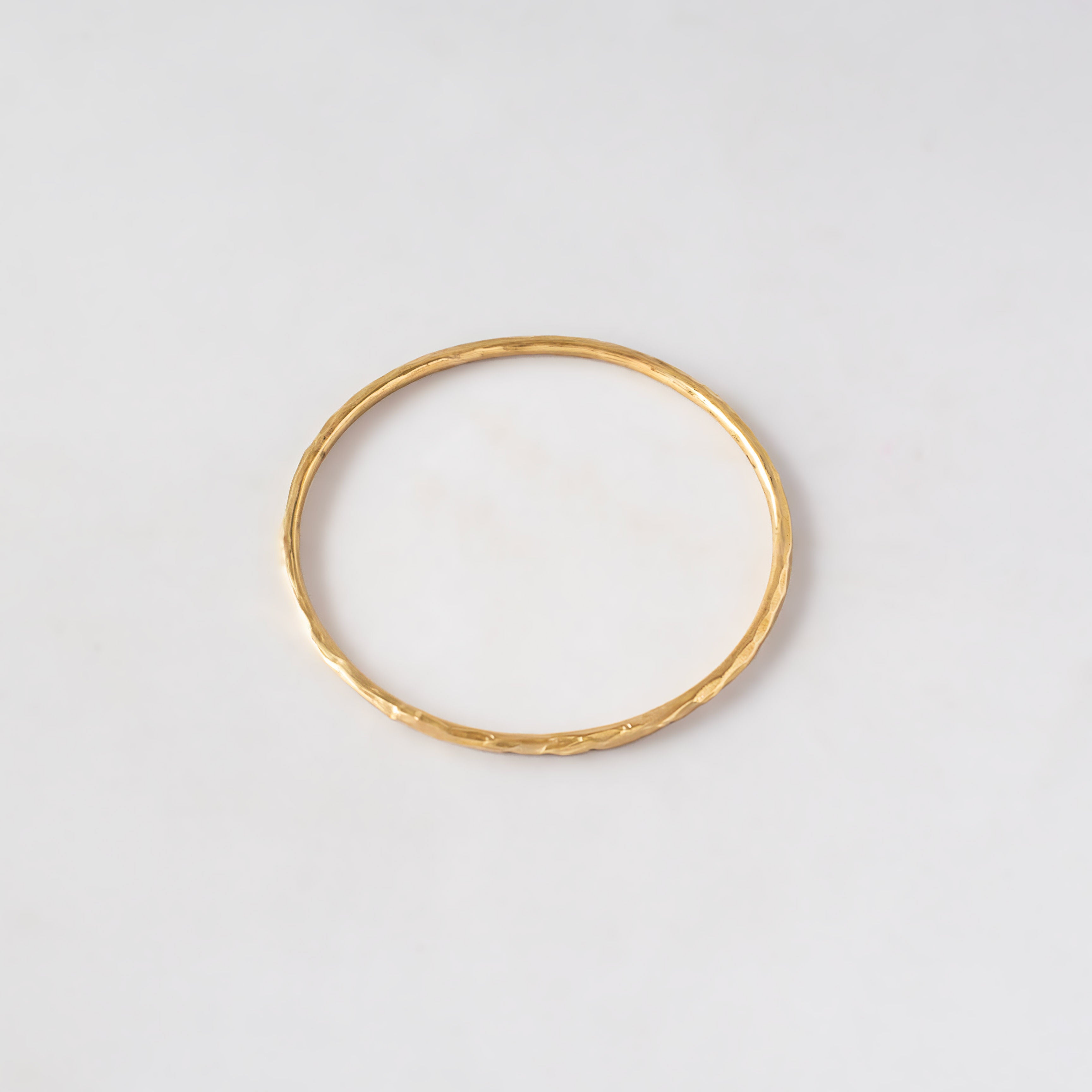 Thin Circular Textured Brass Bangle for Women - Raha