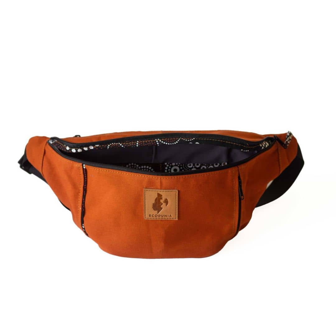 Crossbody Large Fanny Pack - Canvas Waist Bag