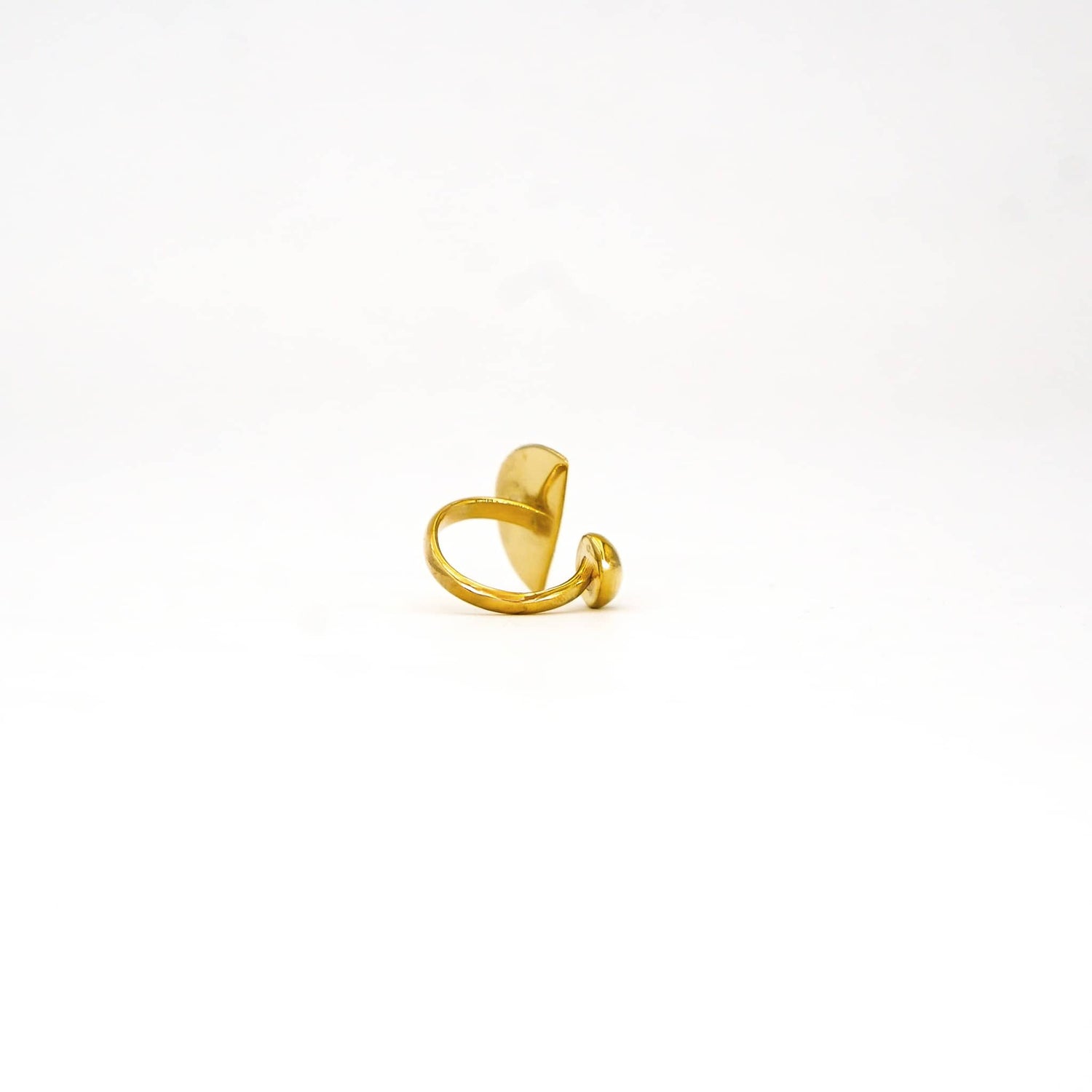 Brass Semi Circular and Dot Ring - Safi Handcrafted Jewelry