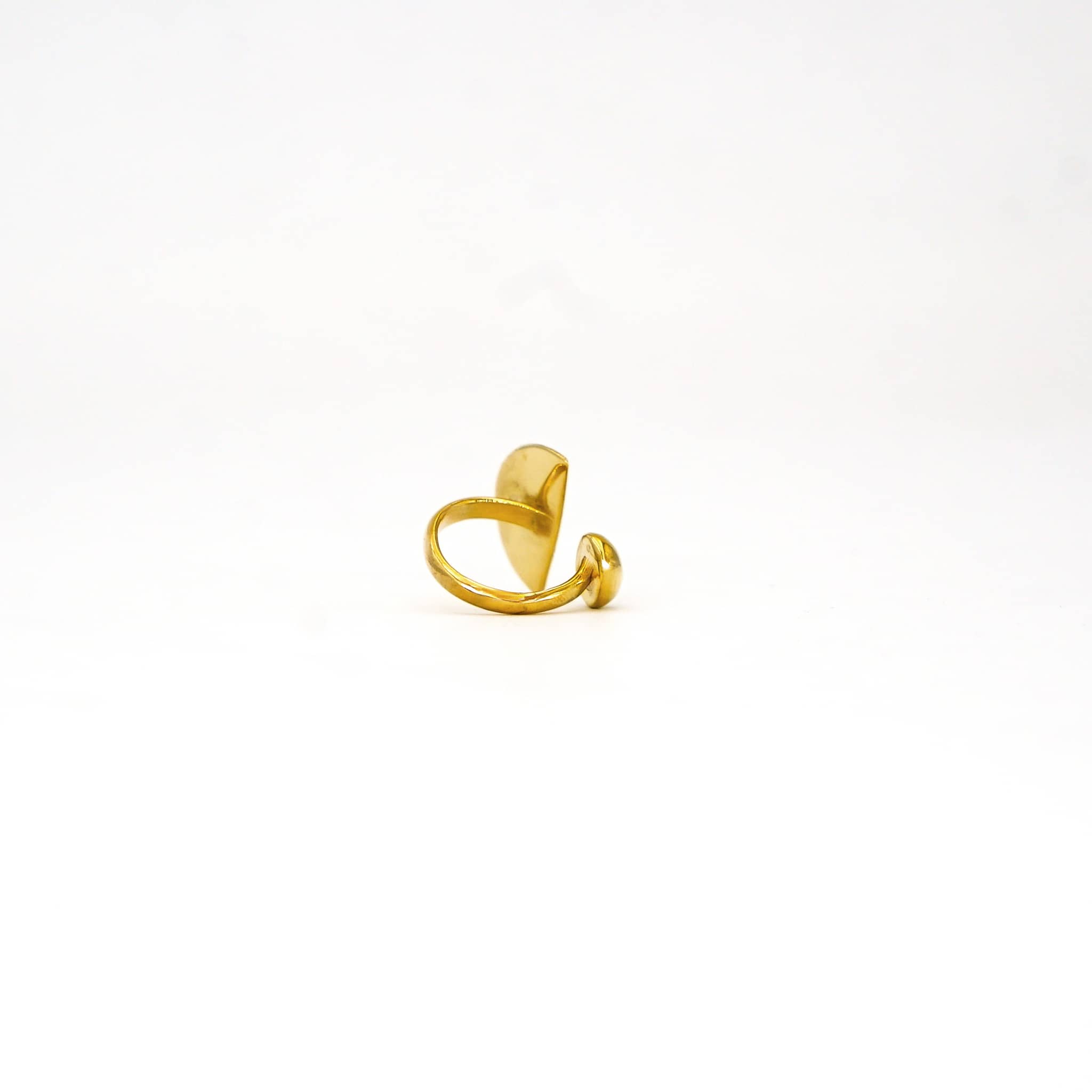 Brass Semi Circular and Dot Ring - Safi Handcrafted Jewelry