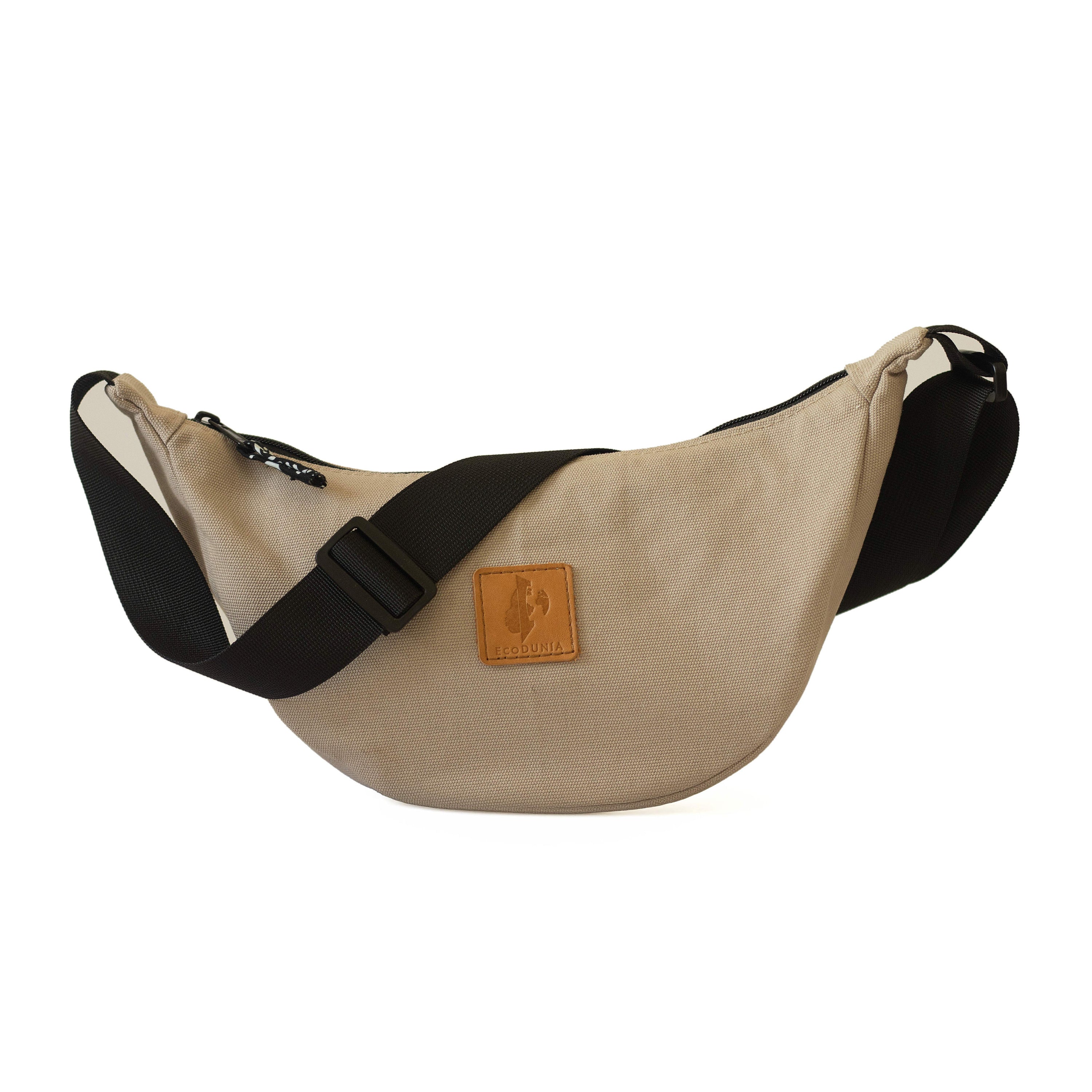 Canvas Forest Green Round Mini Shoulder Bag