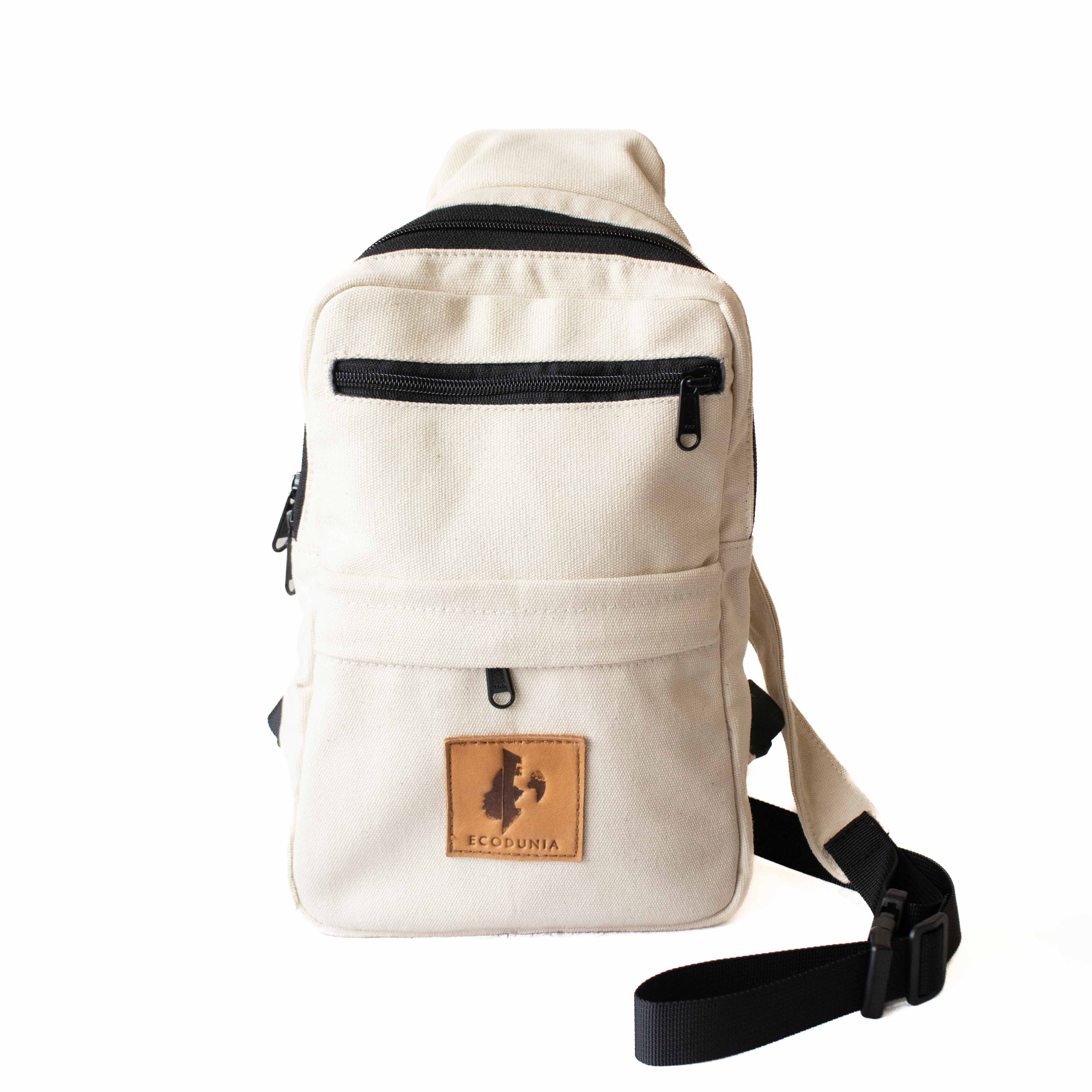 Umoja natural canvas men sling bag crossbody