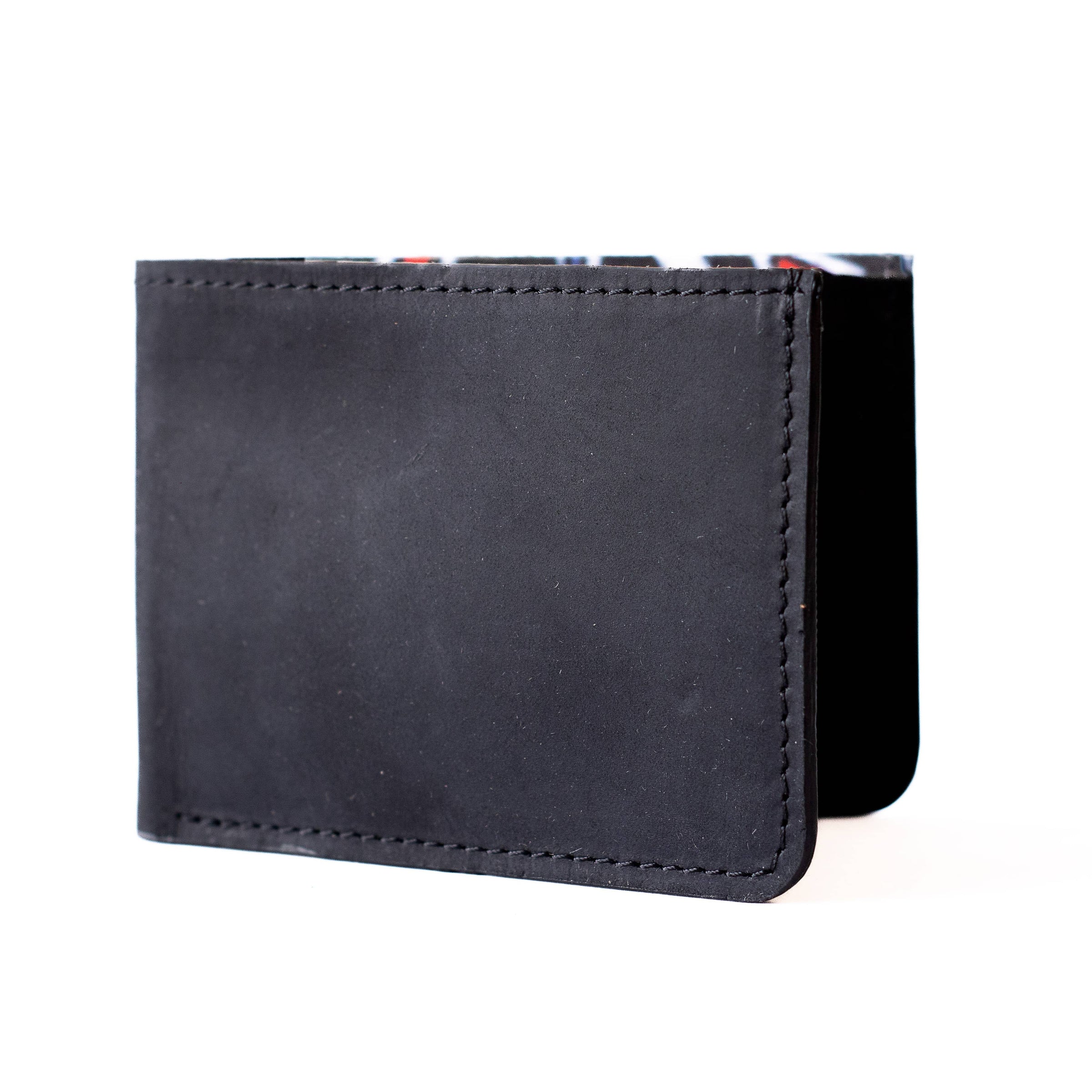 Slim Leather Wallet - Unisex Bifold Minimalist Wallet #color_black