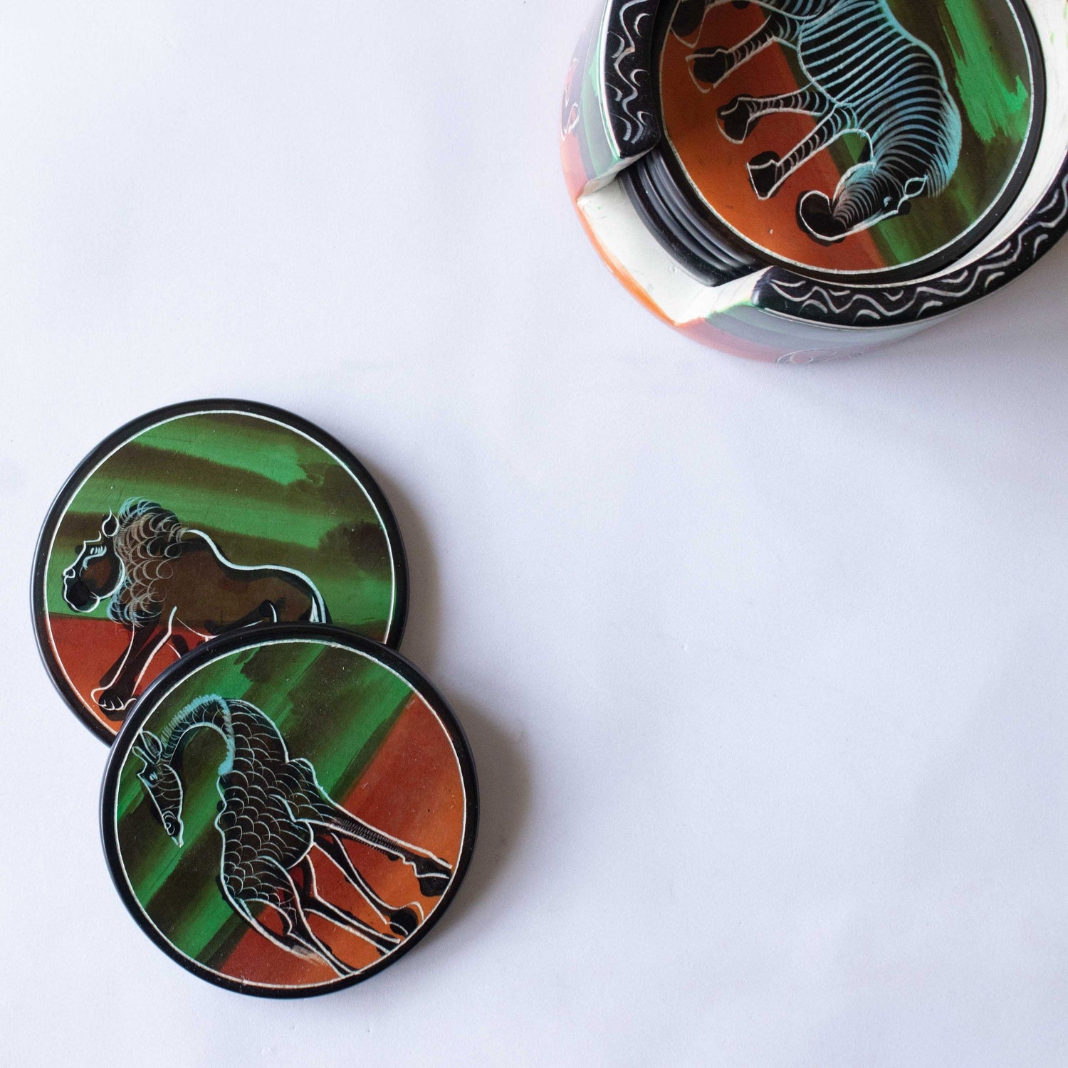 Handmade Coasters - Animals Drawn