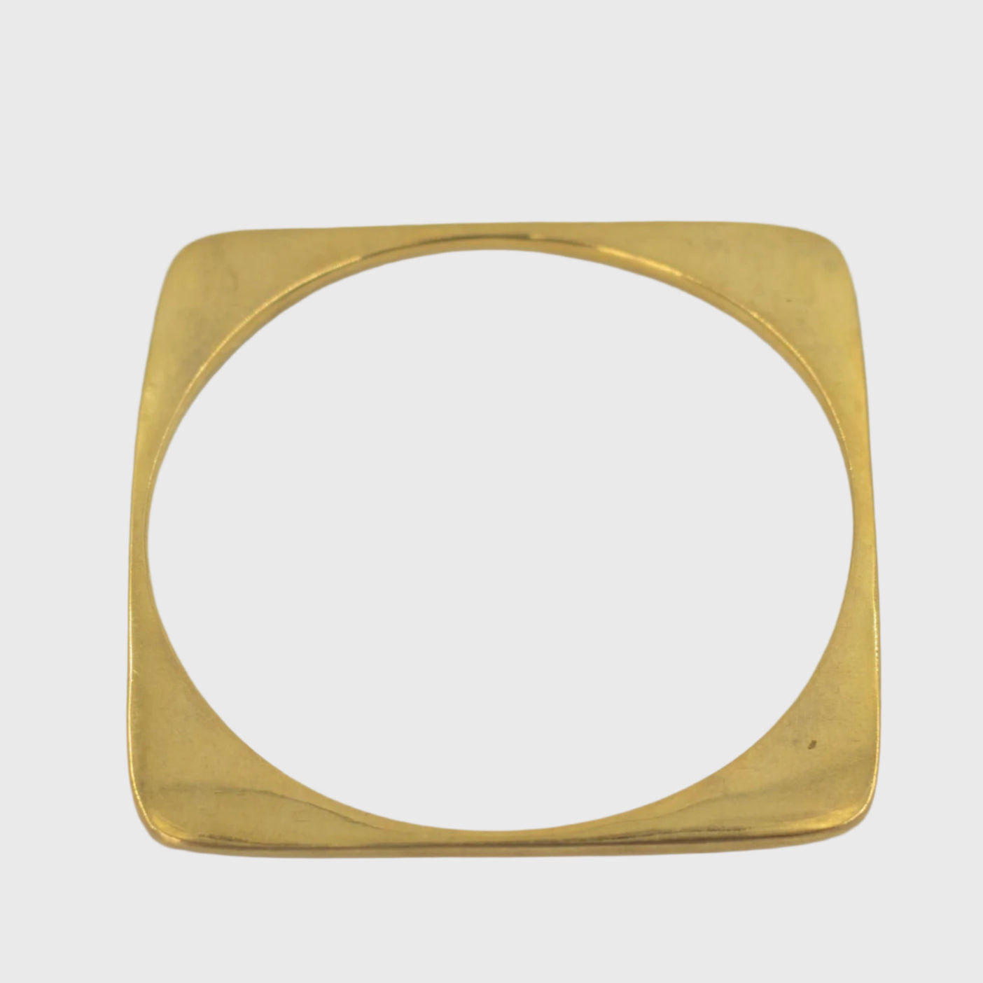 Smooth Square Brass Bangle Bracelet | Leo - Ecodunia