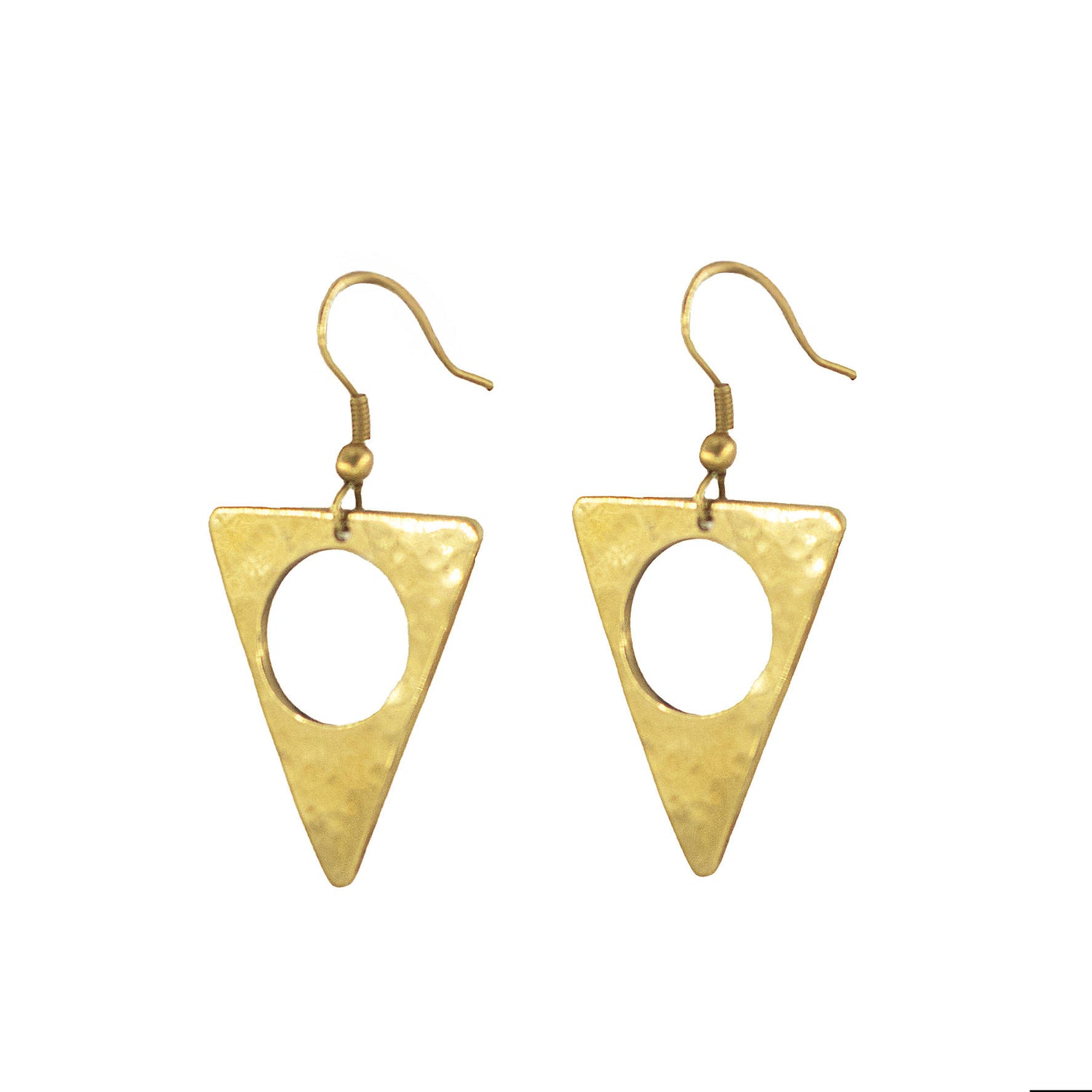 Lia Hammered Triangle Earrings for Women