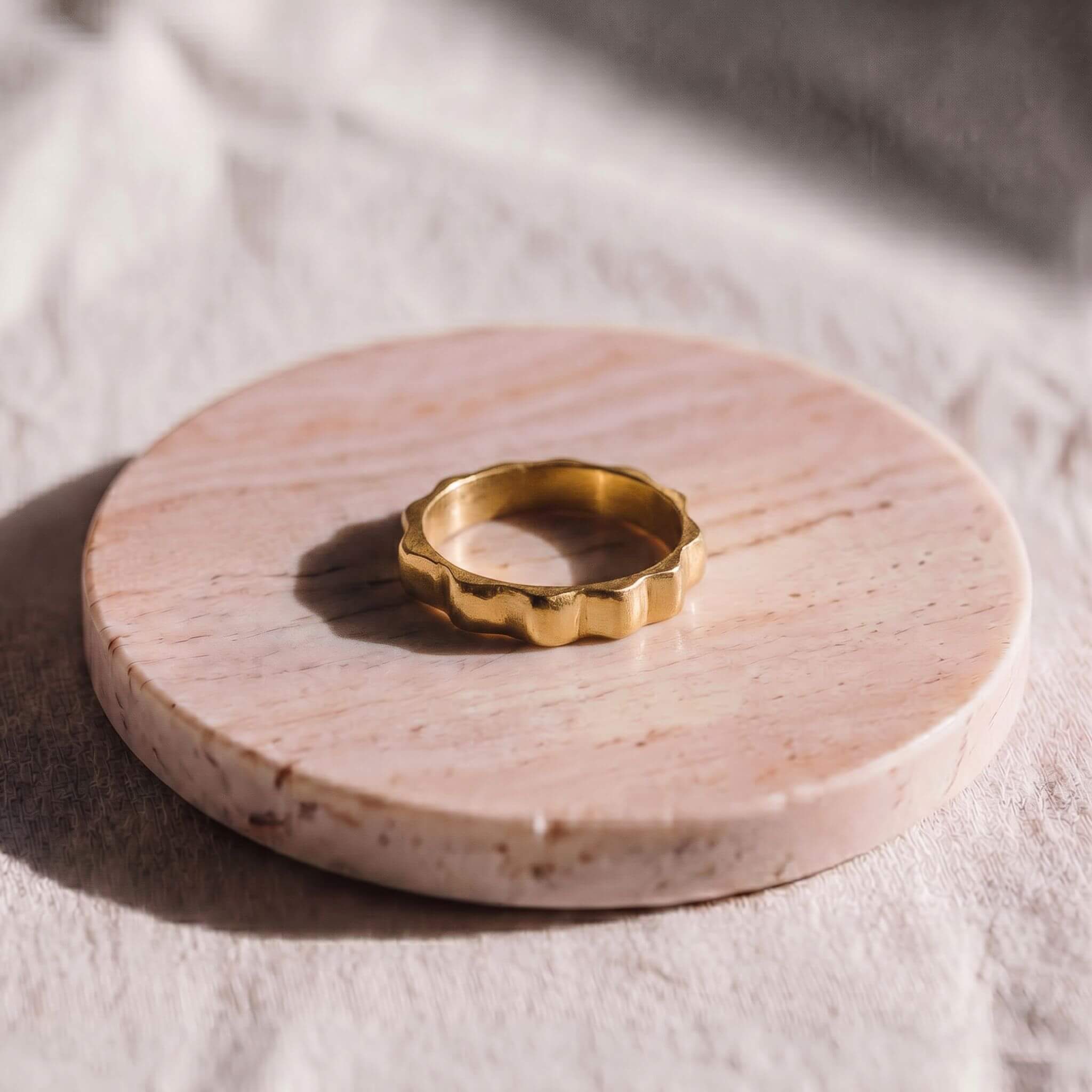 Brass Sun Ray Band Ring | Misi Ecodunia