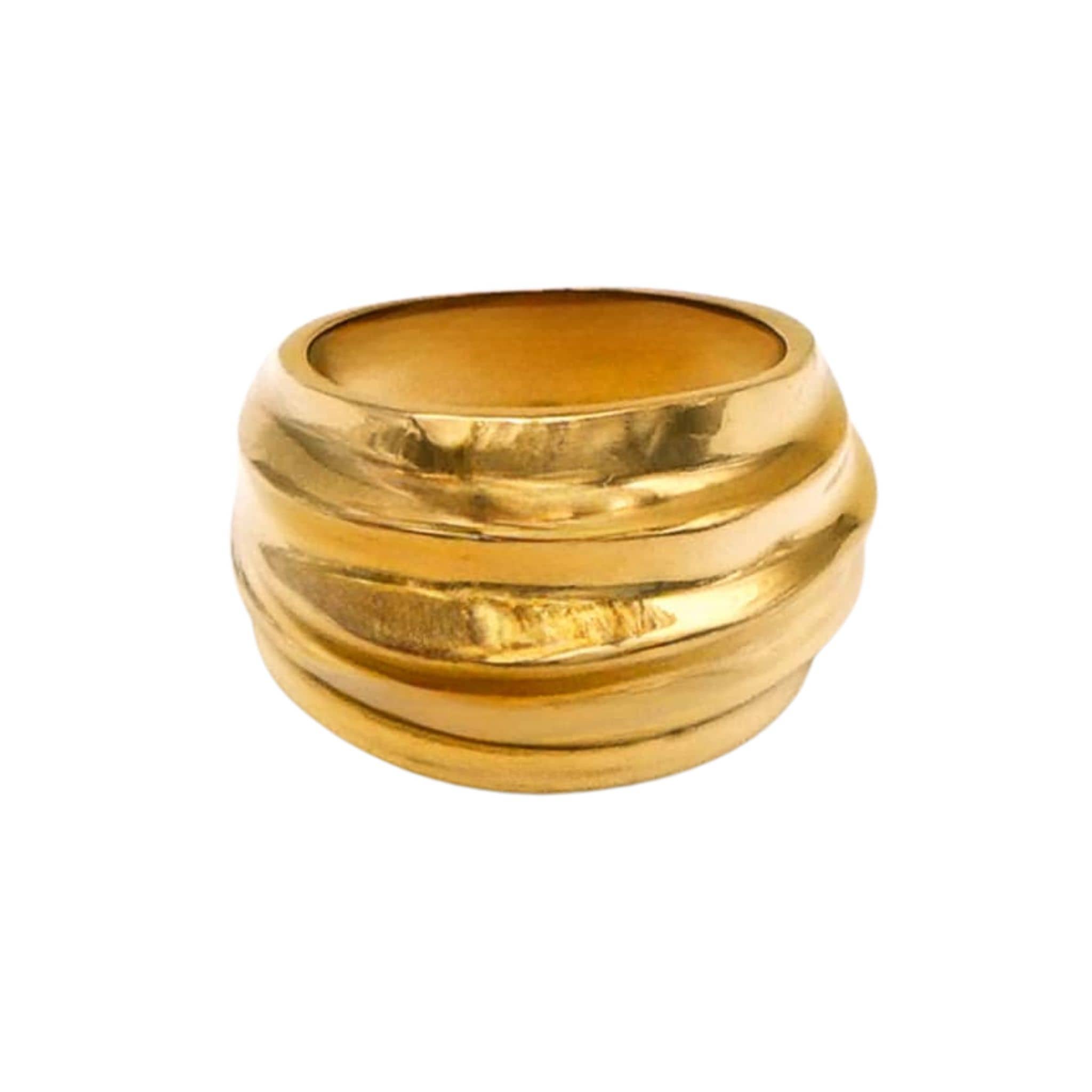 Layered Dome Brass Ring | Tena Ecodunia