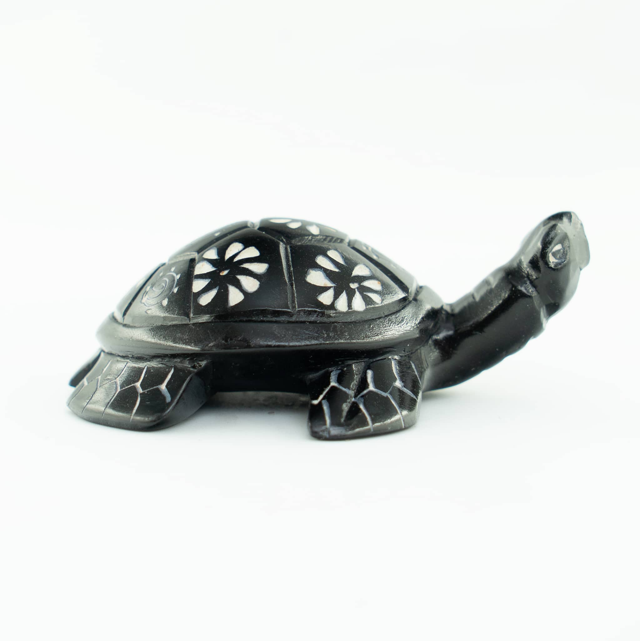 Hand Carved Turtle Figurine Soapstone Sculpture