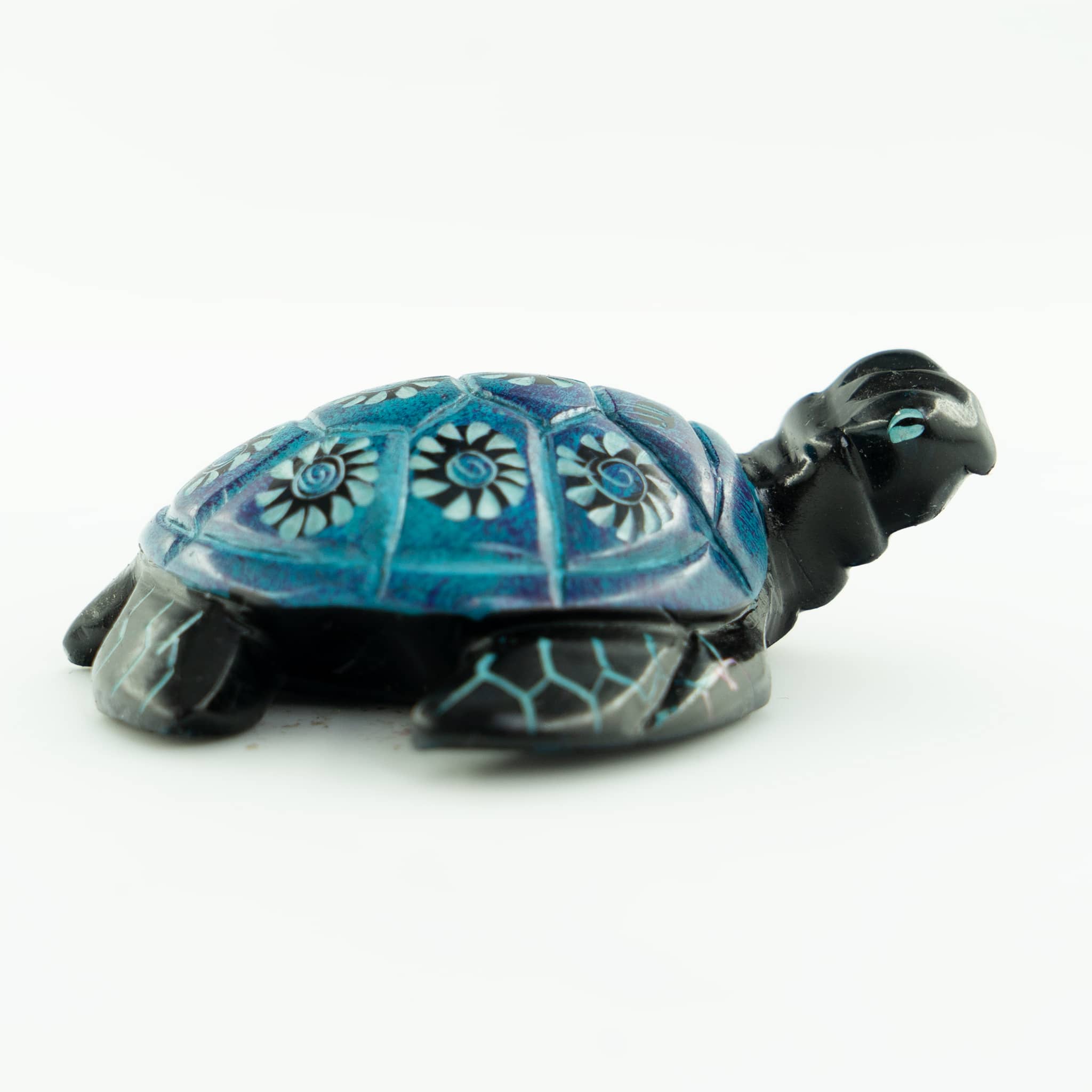 Hand Carved Turtle Figurine Soapstone Sculpture