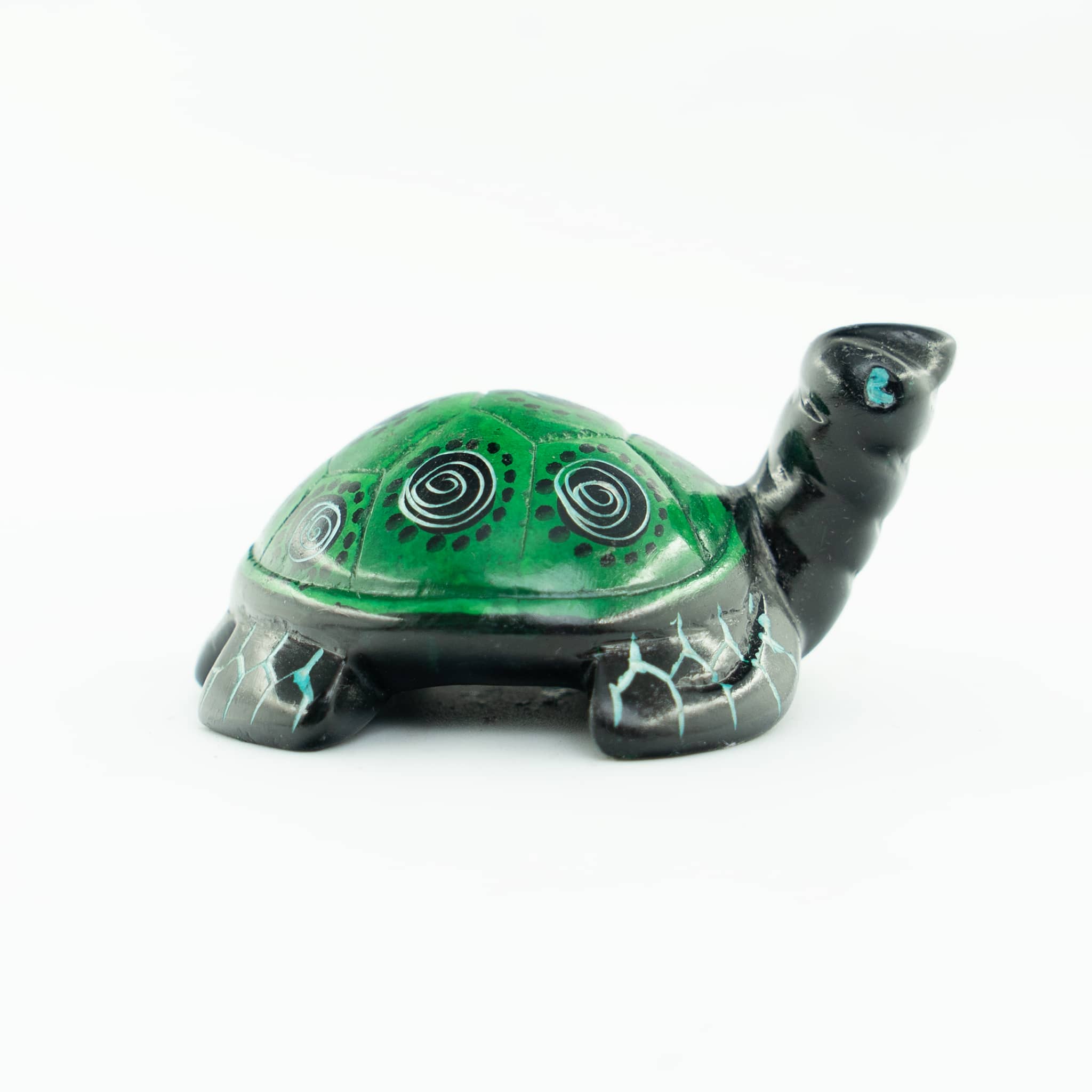 Hand Carved Turtle Figurine Soapstone Sculpture