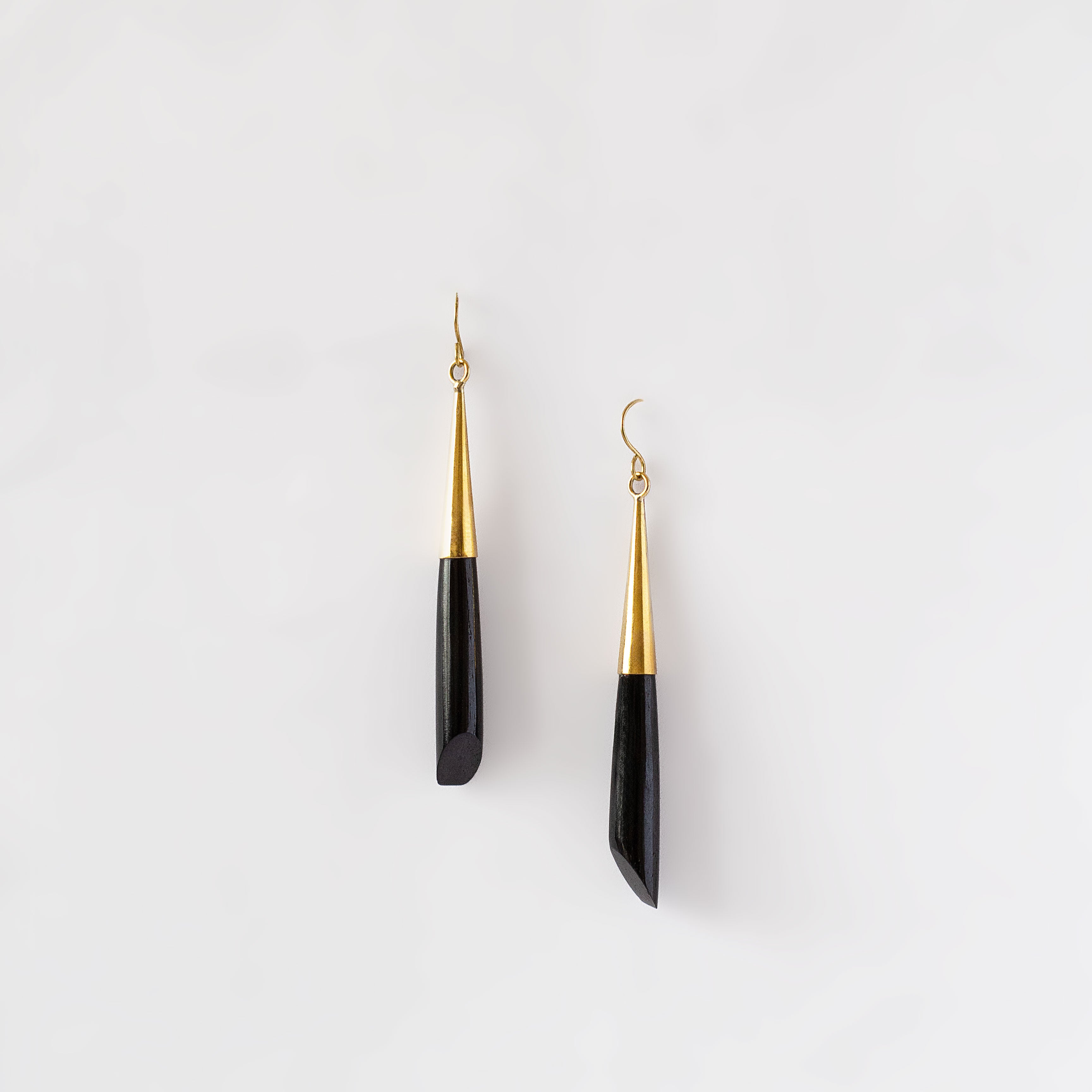Brass Teardrop and Bone Earrings for Women - Shela