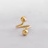 Adjustable Double Dot Wrap Brass Ring for Women - Twiga