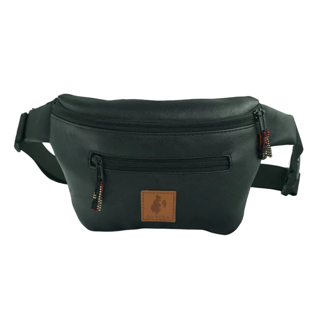 Black Vegan Crossbody Fanny Pack