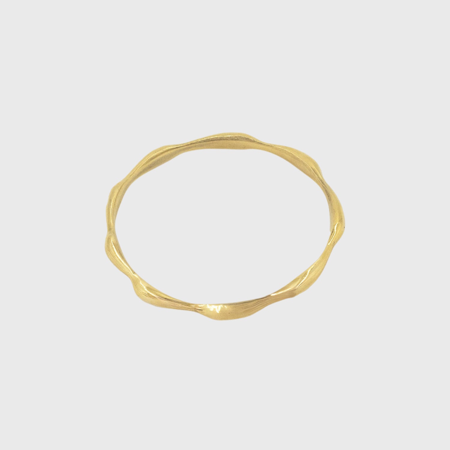 Handmade Brass Golden Twist Bangle, Bracelet for Women & Men - Sema