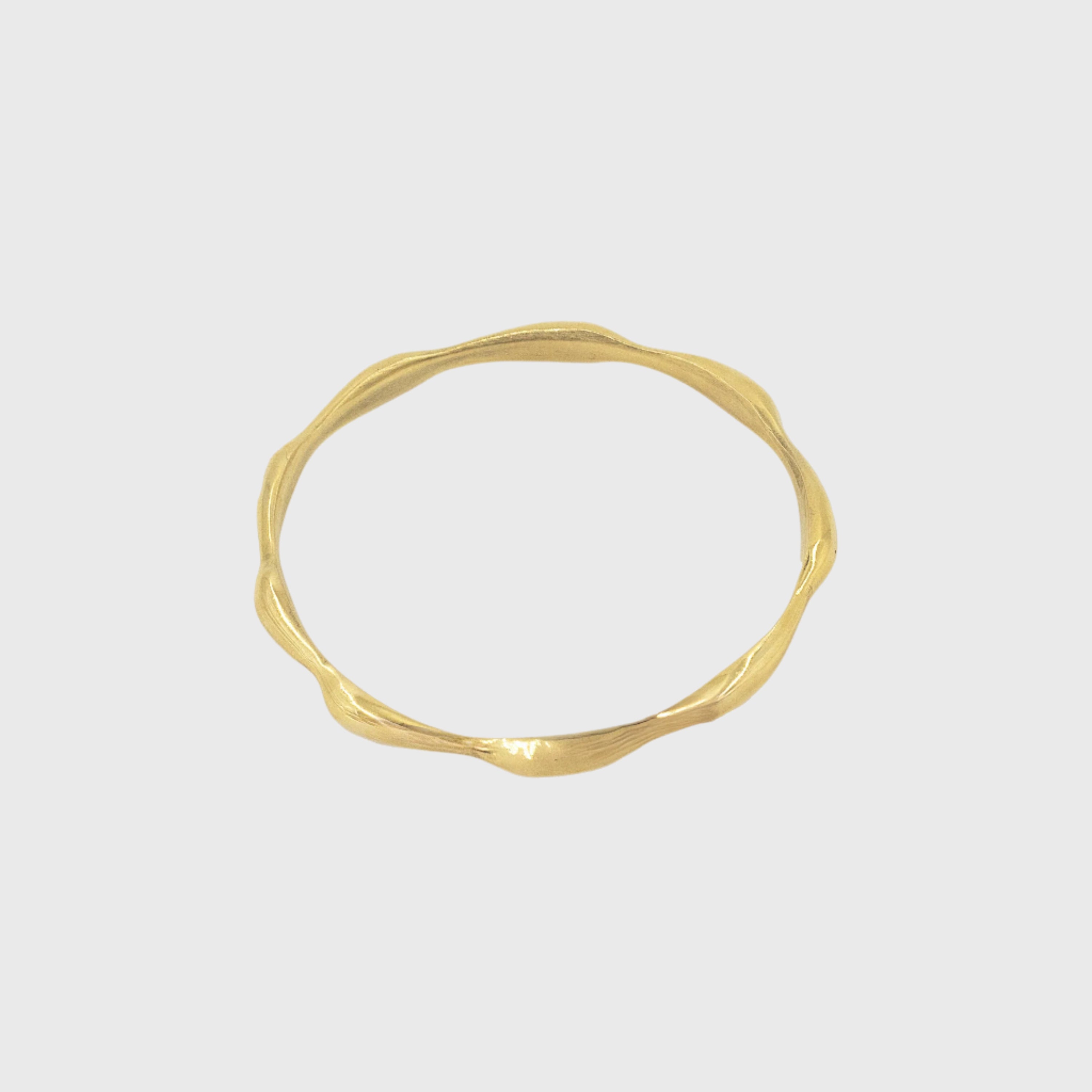 Handmade Brass Golden Twist Bangle, Bracelet for Women & Men - Sema