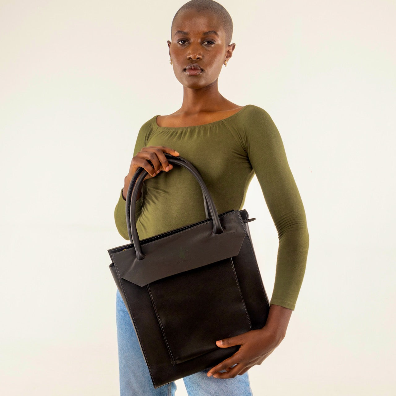 Nakuru Leather Shoulder Bag for Women - Top Handle Leather Handbag
