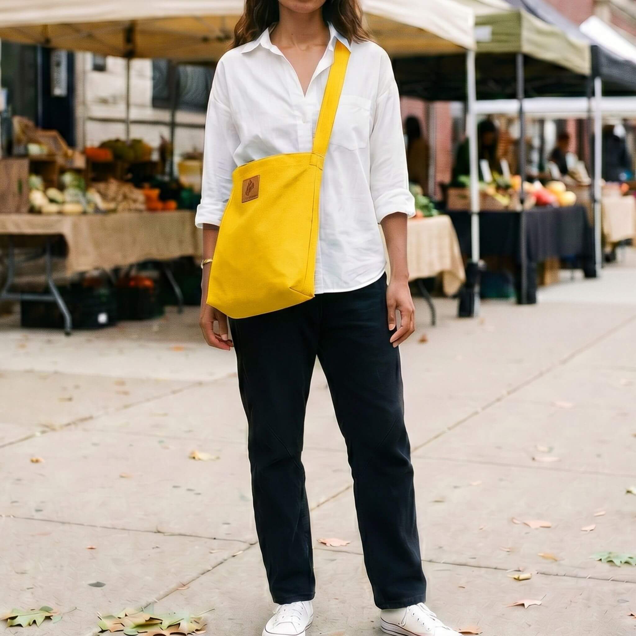 Canvas Carry-All Crossbody Bag for Men & Women | Amani
