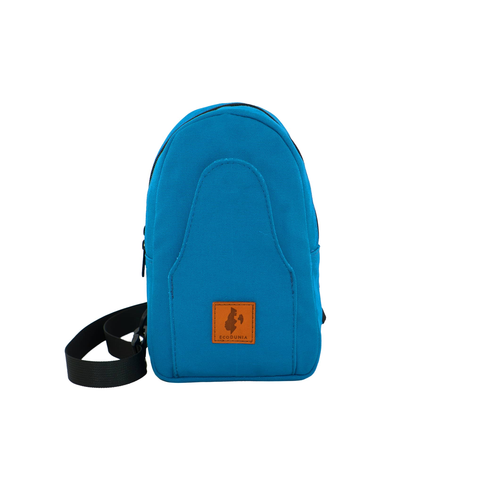 Buru small canvas crossbody sling bag in Zilly Blue — Ecodunia