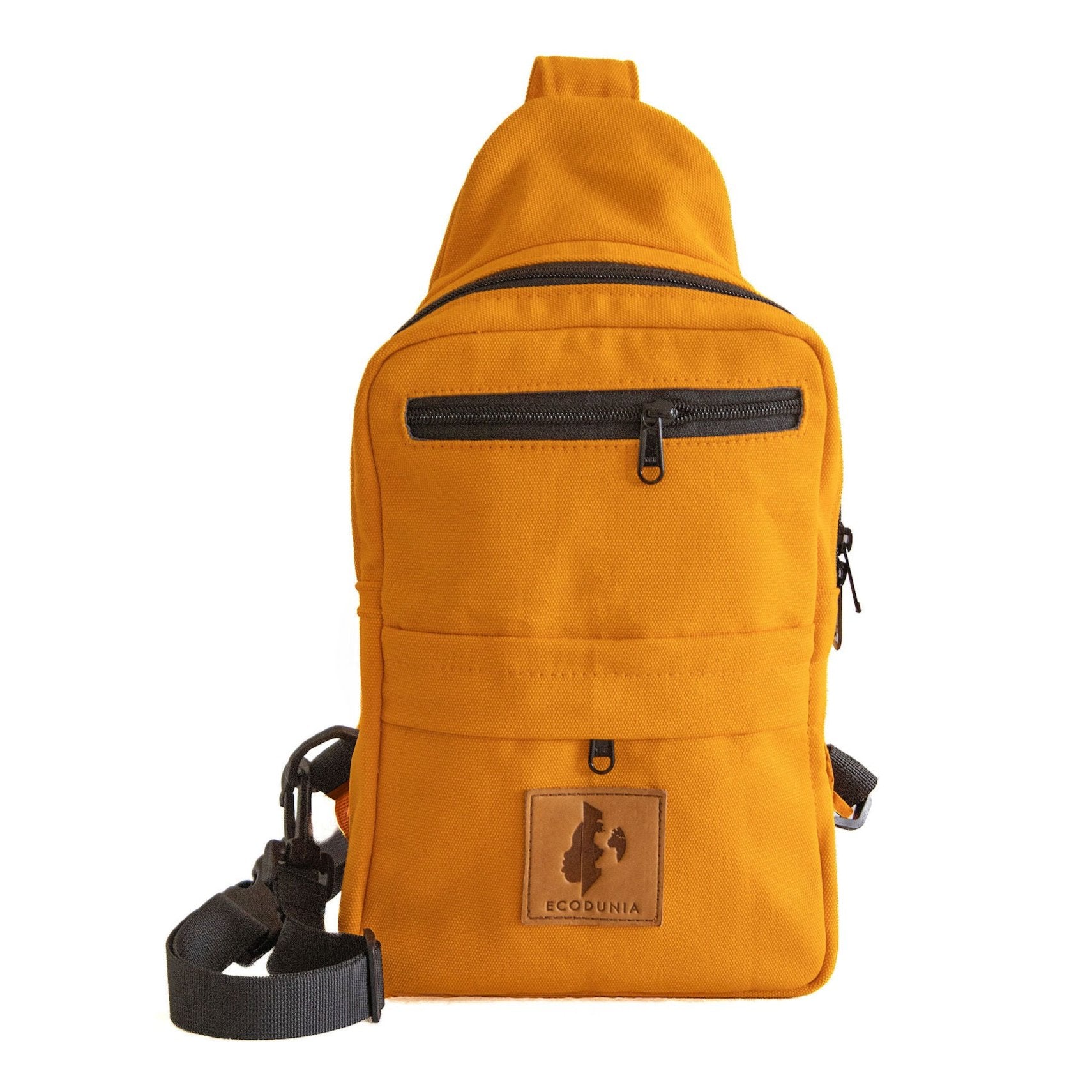 Umoja orange canvas crossbody sling bag