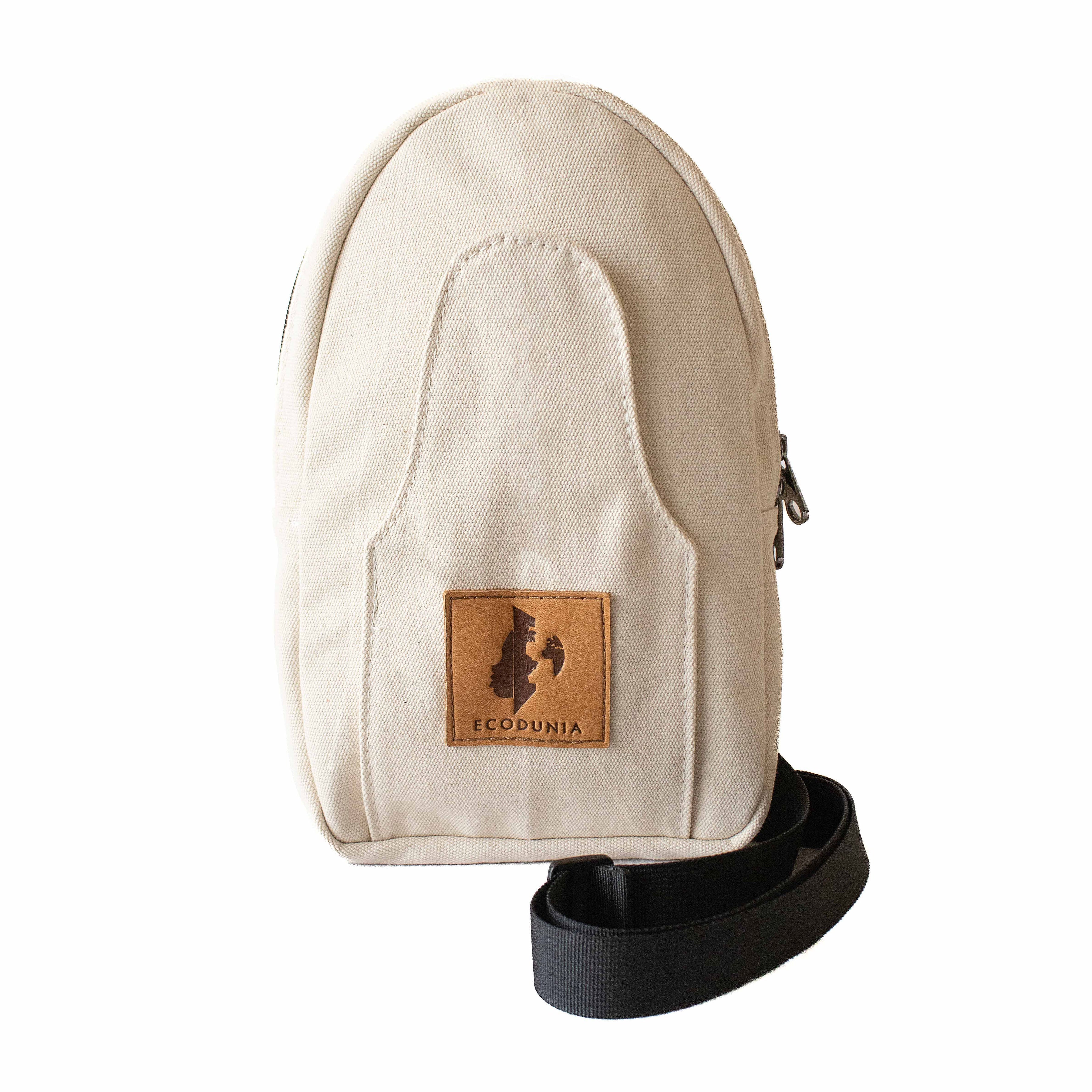 Buru small canvas sling bag in natural