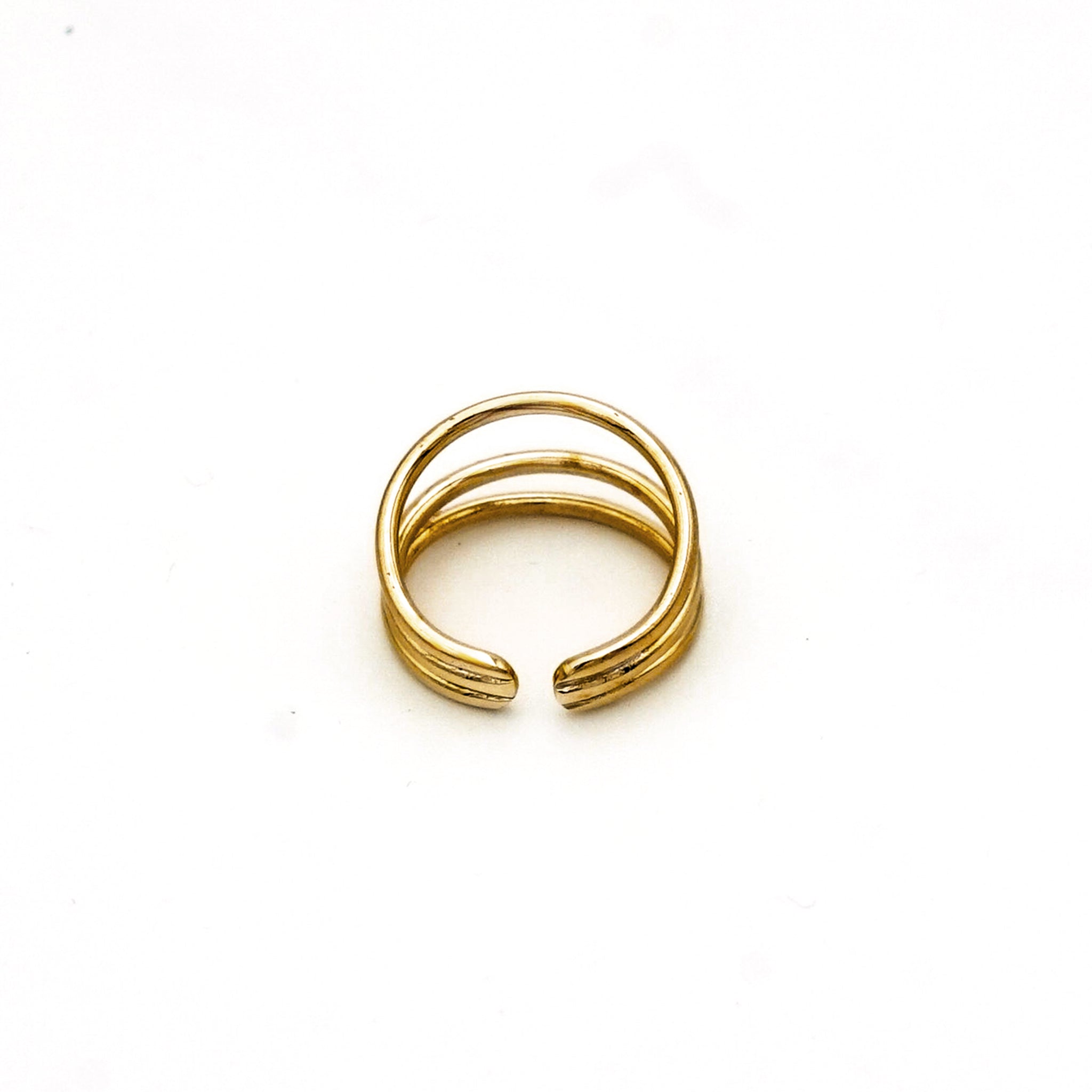 Lana Brass Open Stacked Ring