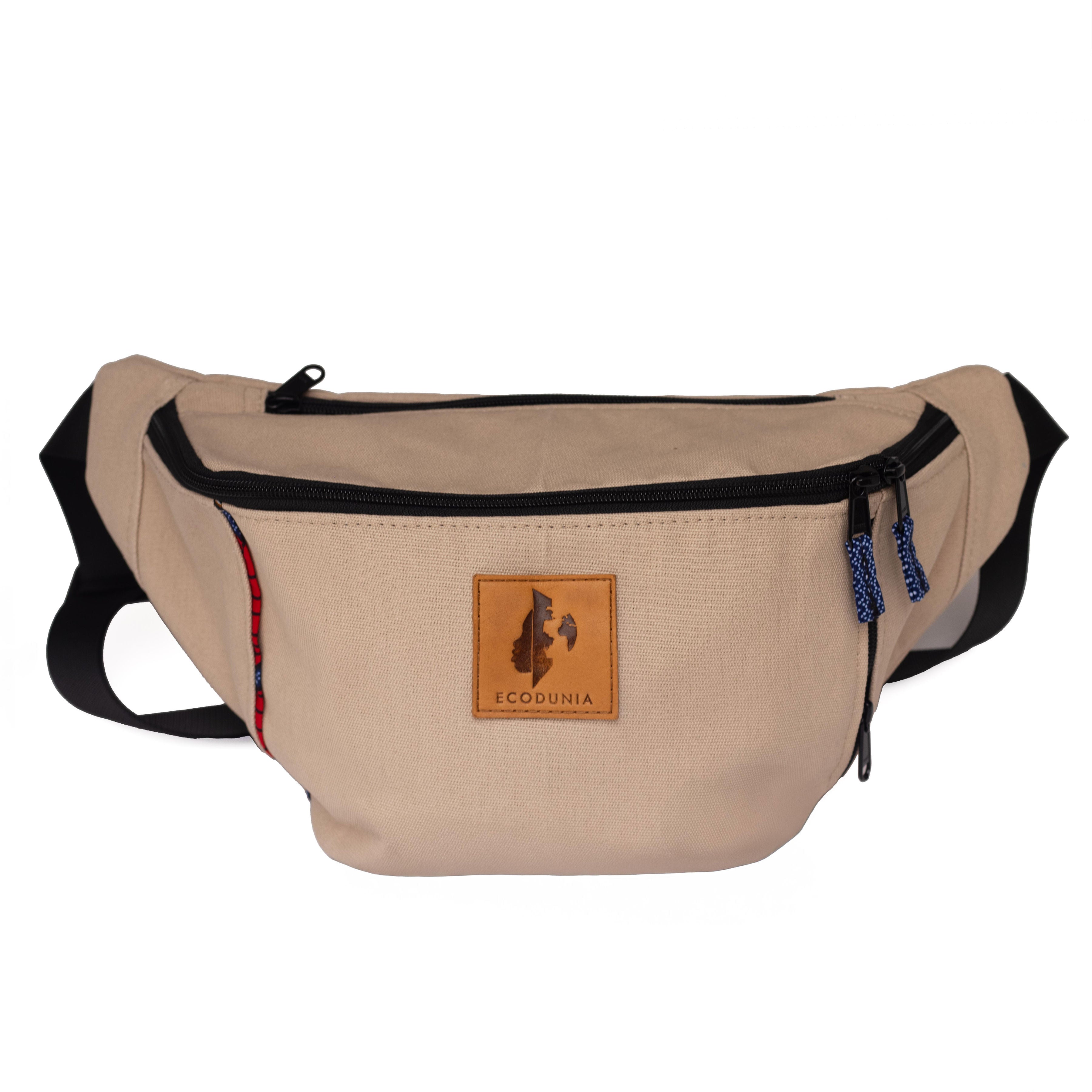 Crossbody Large Fanny Pack - Canvas Waist Bag