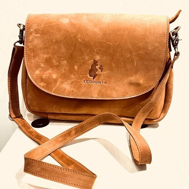 Lamu Cross Body Bag - Distressed Tan
