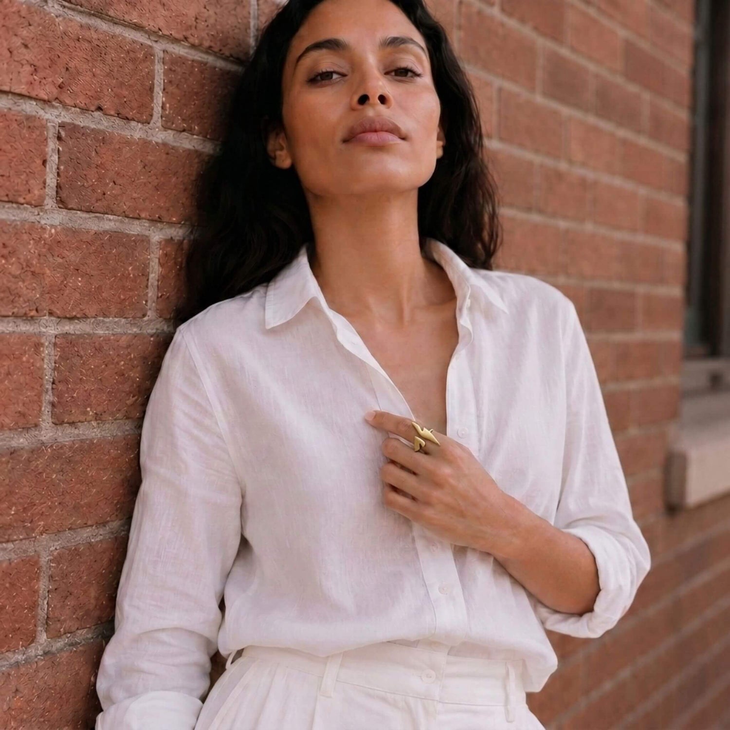 Flame Brass Statement Ring | Zaria - EcoDunia