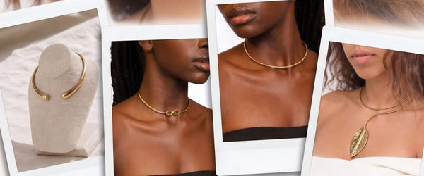 Handmade Brass Choker Necklaces — Cuff, Collar & Statement Styles