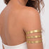 3-Band Hammered Brass Armlet, Wide Upper Arm Cuff | Siti - EcoDunia